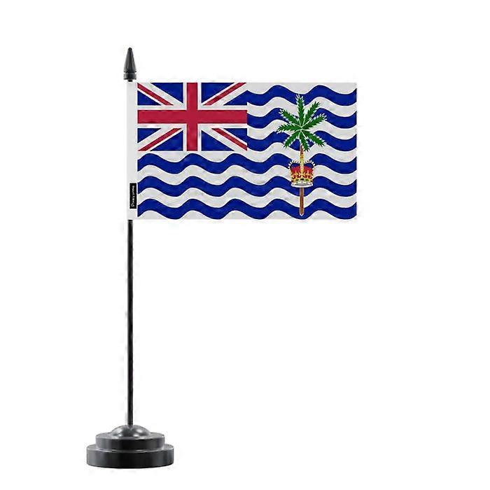 Table Flag - British Territory - 14 x 21 cm - Polyester - Plastic Pole - Double-sided Print