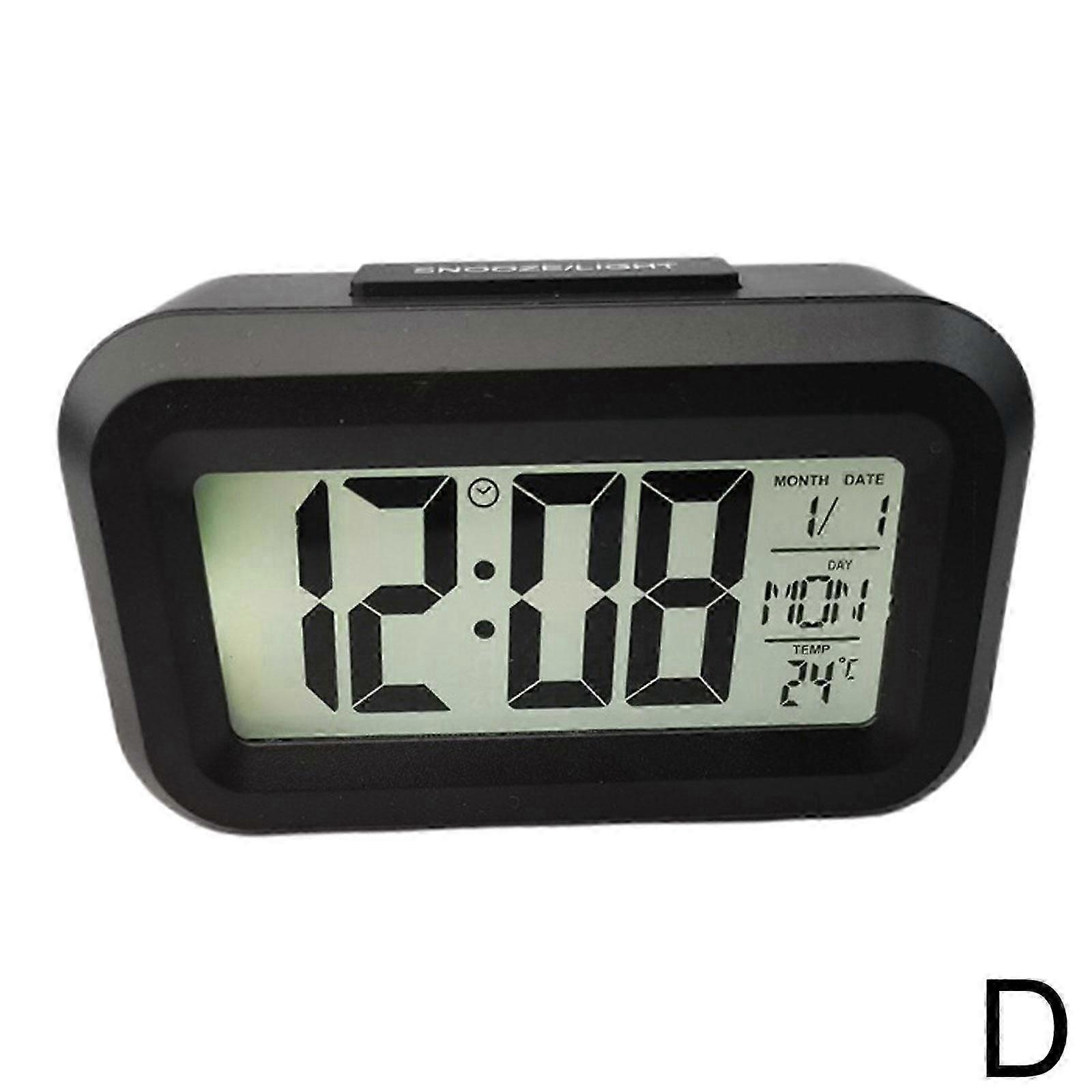 Digital Display Alarm Clock Battery Powered Snooze Night Light Desig
