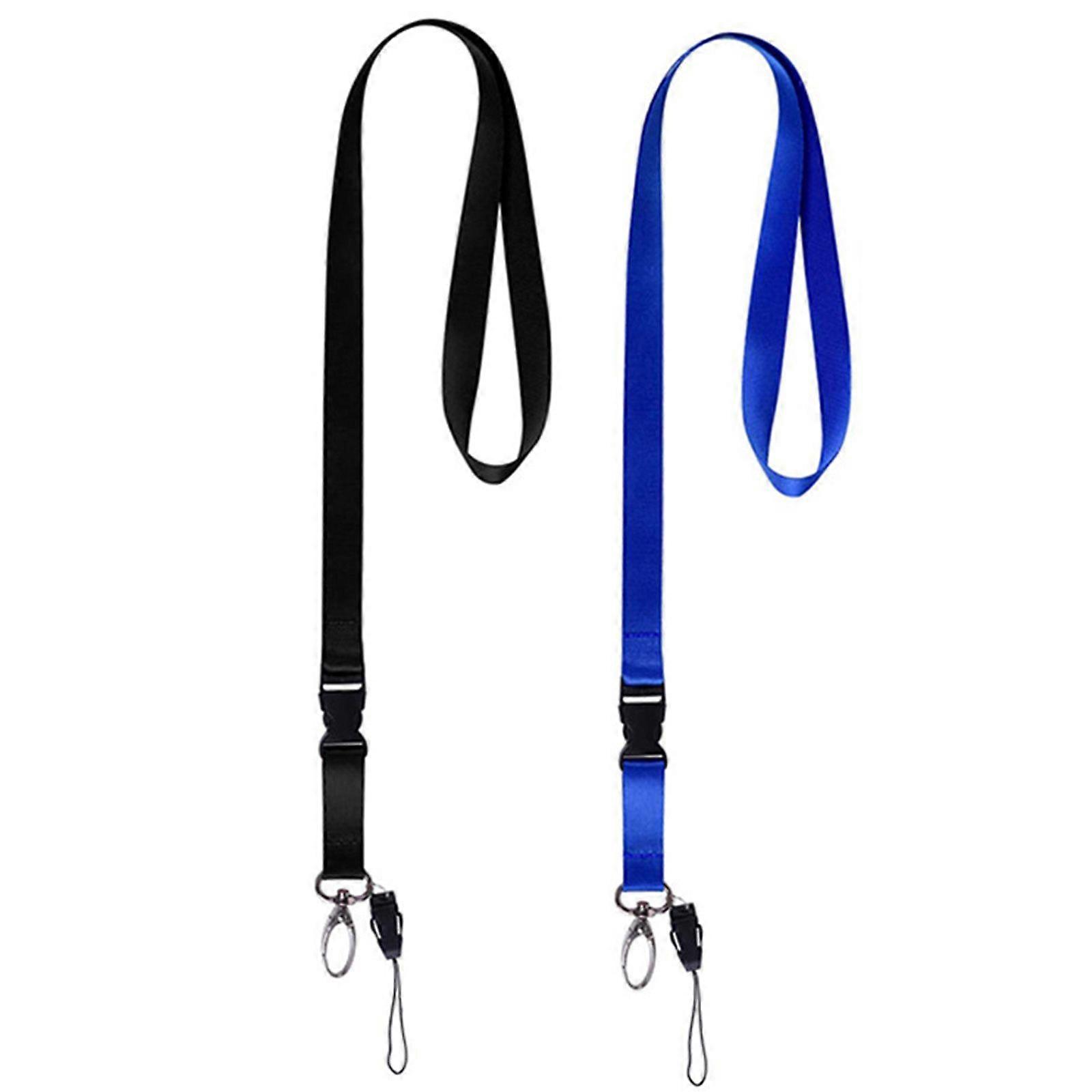 2pcs chest badge ID hanging rope - blue/black