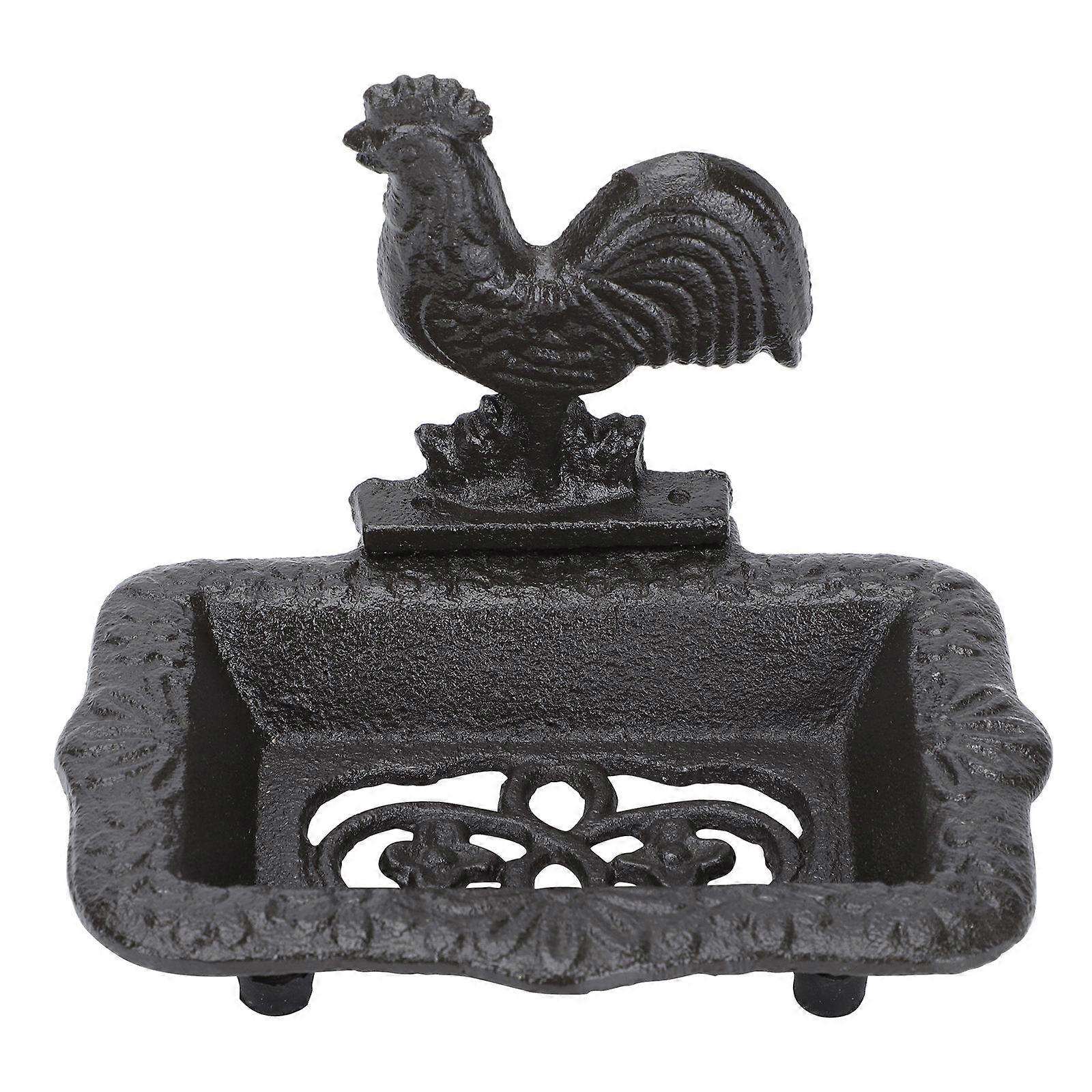 1Pc Cast Iron Soap Box Decorative Dish Retro Handmade Storage Holder