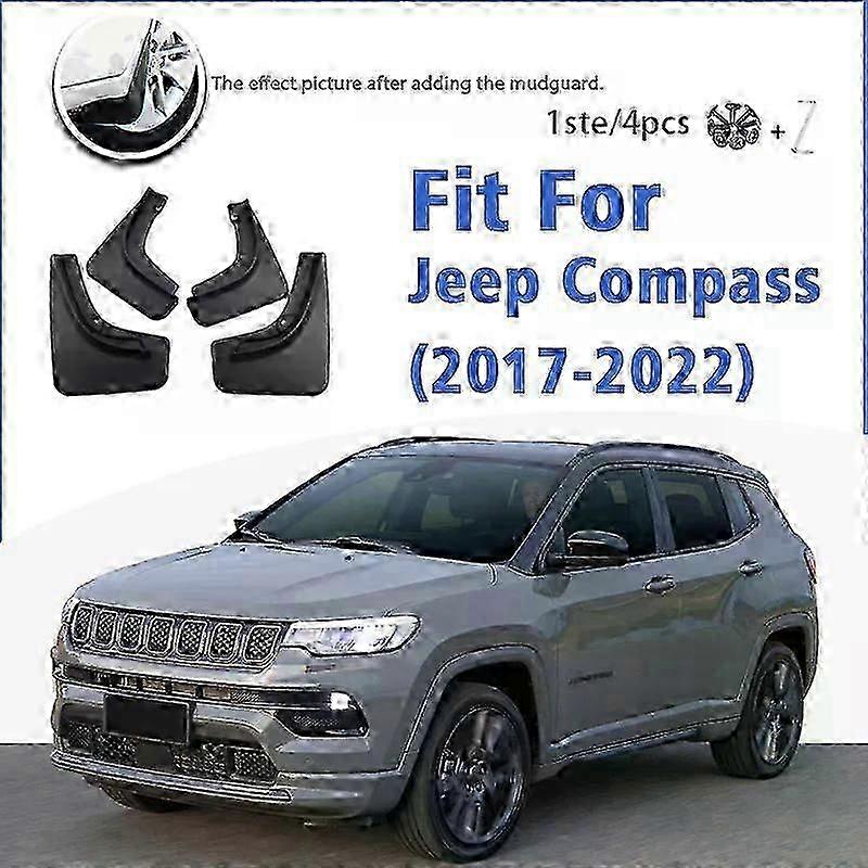 unique Mudguard For Jeep Compass 2017-2022 Front Rear 4pcs Mudflaps Mudguards Car Accessories Auto Styline Splash Guard Fender