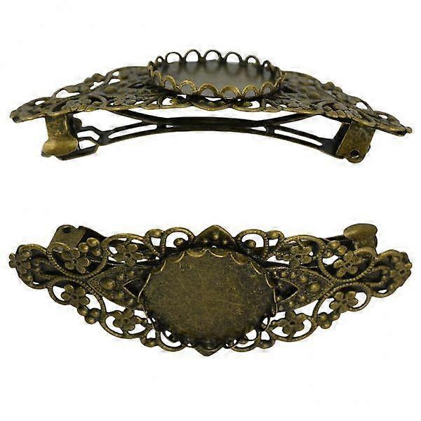 2x 2kpl Barrette Barrette Aihio Asetukset Cabochons Crafts