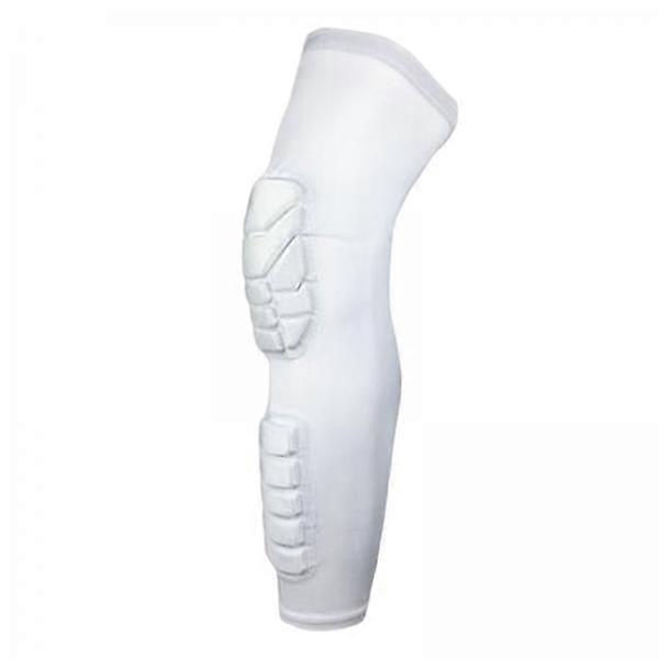 2X Protective Knee Calf Pads Compression Leg Sleeve Basketball Cycling white XL