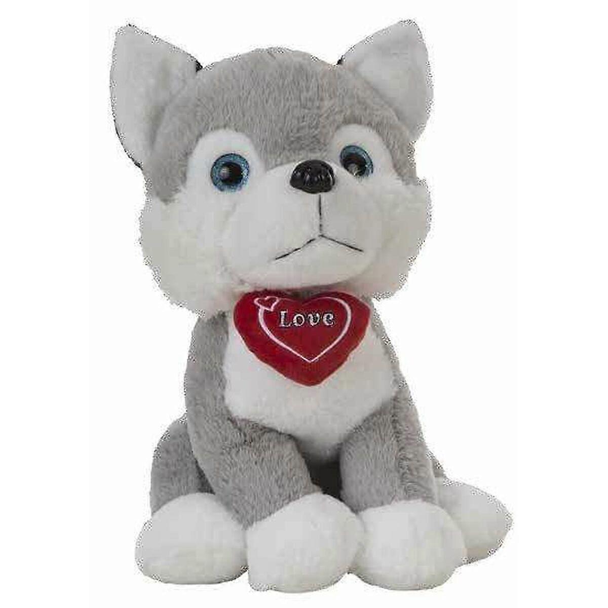 Fluffy toy Husky Heart 36 cm