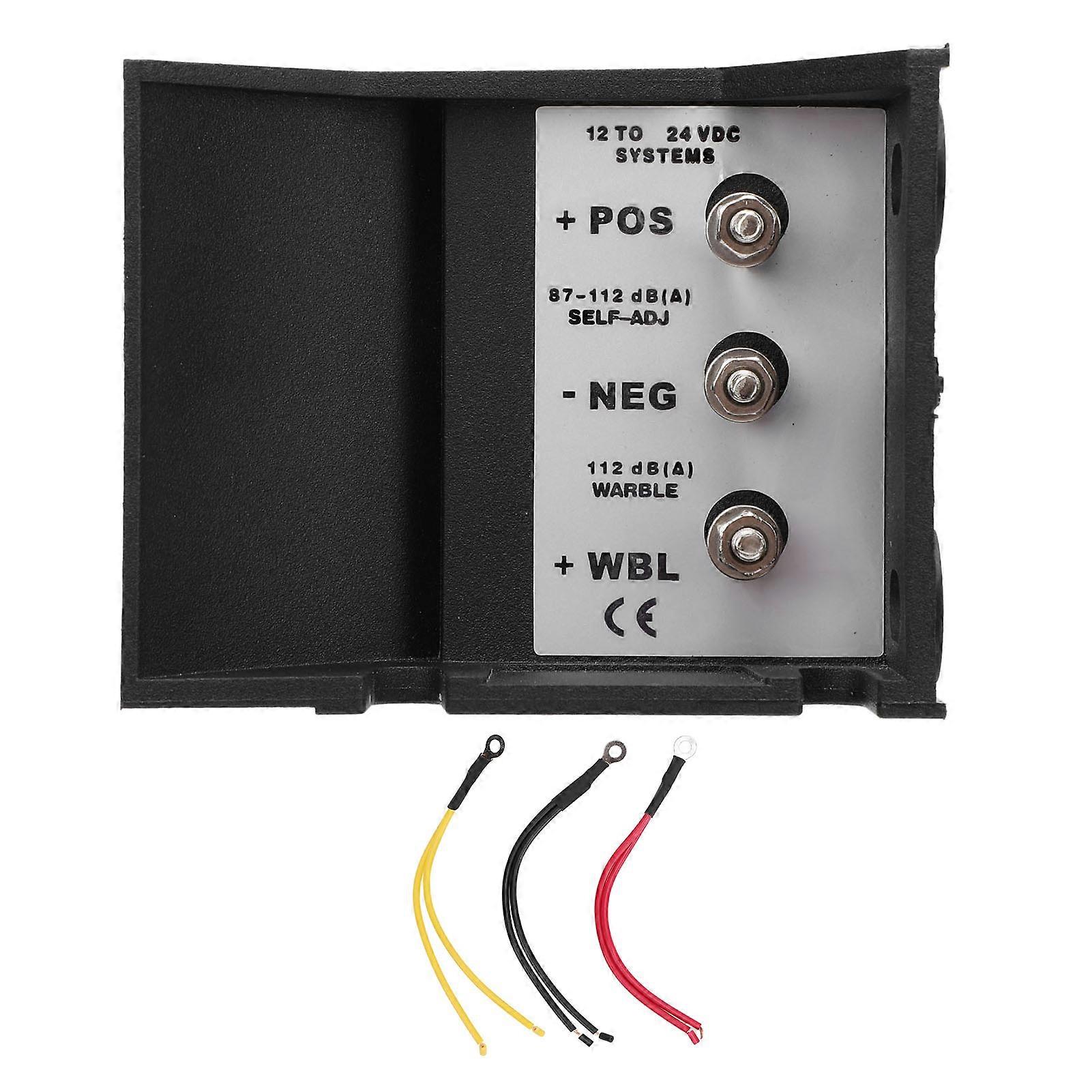 Car Reversing Horn, 112dB Waterproof 3 Adjustable Sound Levels Backup Alarm for Truck Excavator DC12V to 48V YC‑315B1