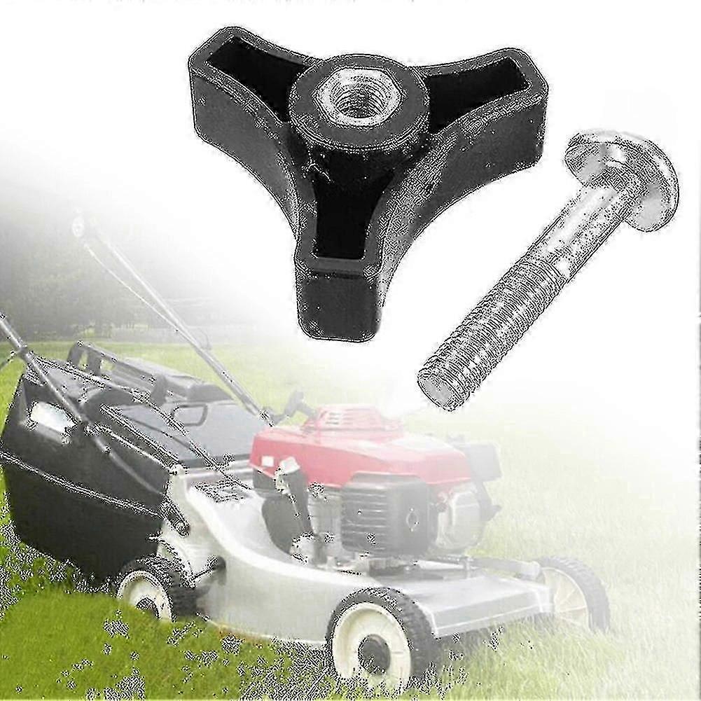 2 τεμάχια/σετ τριγωνικού χερουλιού με παξιμάδι, βίδα, εργαλείο μπουλονιού, κατάλληλο για χειροκίνητη χλοοκοπτική μηχανή Honda Hayter Mountfield