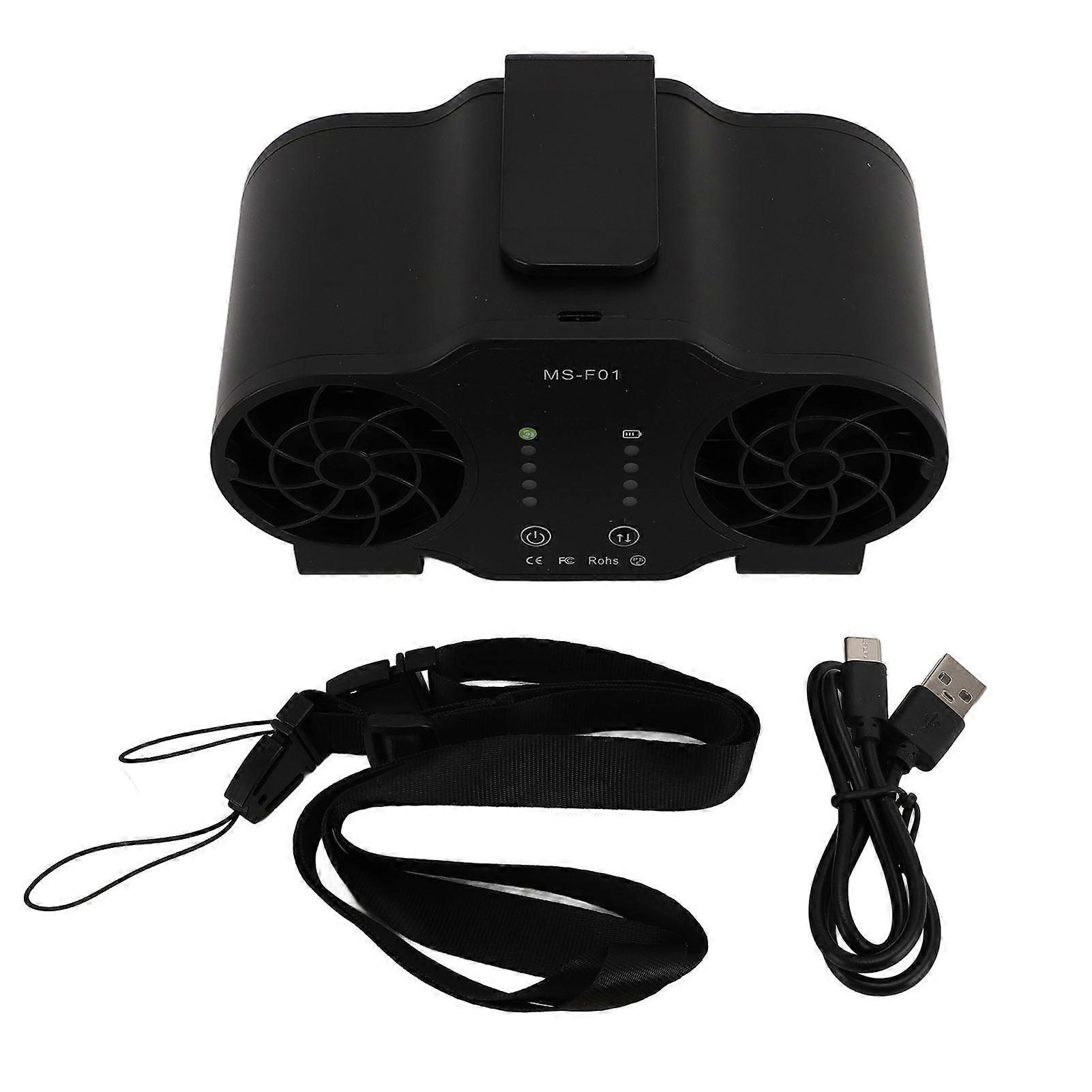 Portable Waist Fan Multifunctional USB Rechargeable Forward Reverse Hanging Waist Clip Fan for Outdoor Summer 5000mah