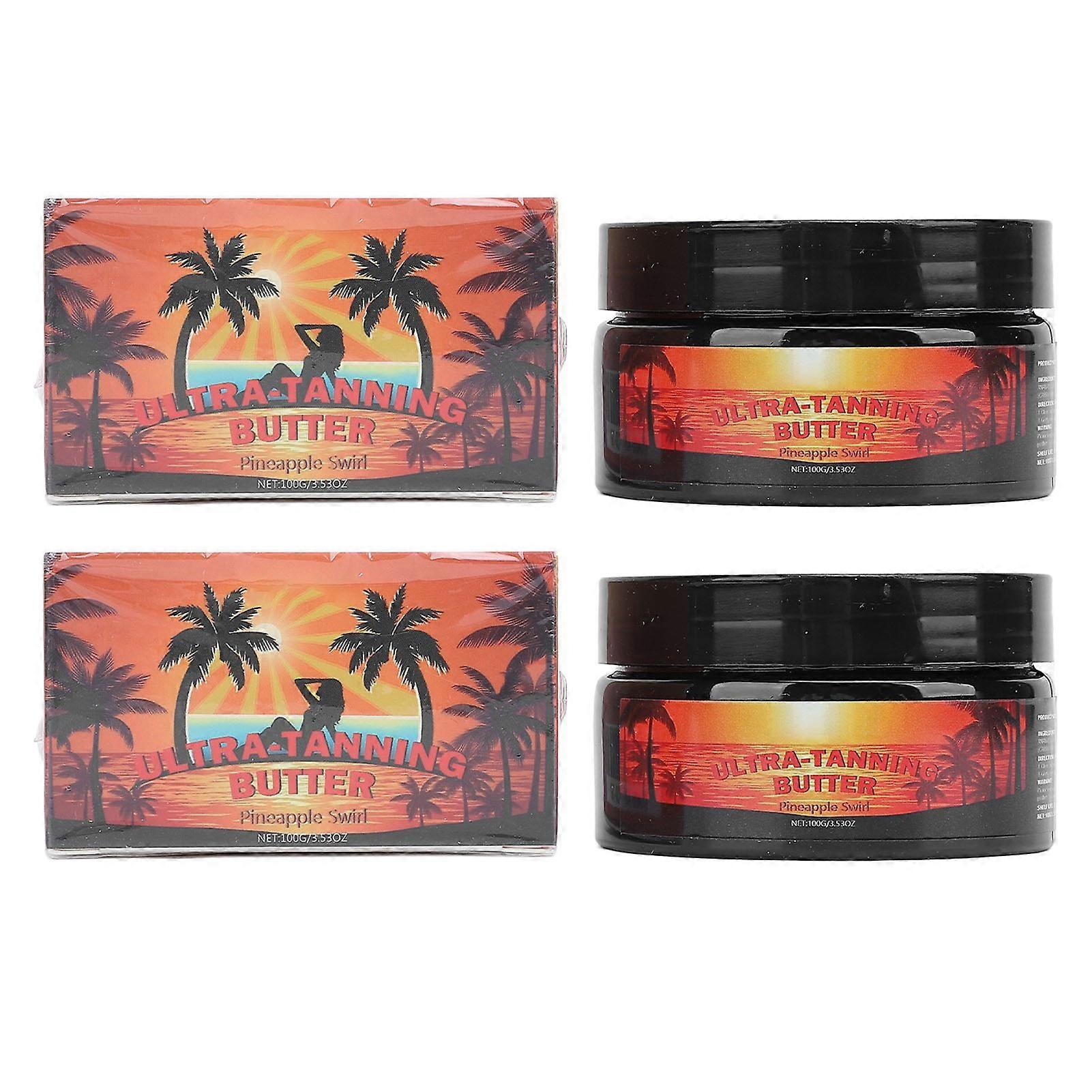 Lot de 2 gels bronzants doux, non gras, longue durée, brun foncé, accélérateur de brone pour l'été et l'extérieur, 100 g