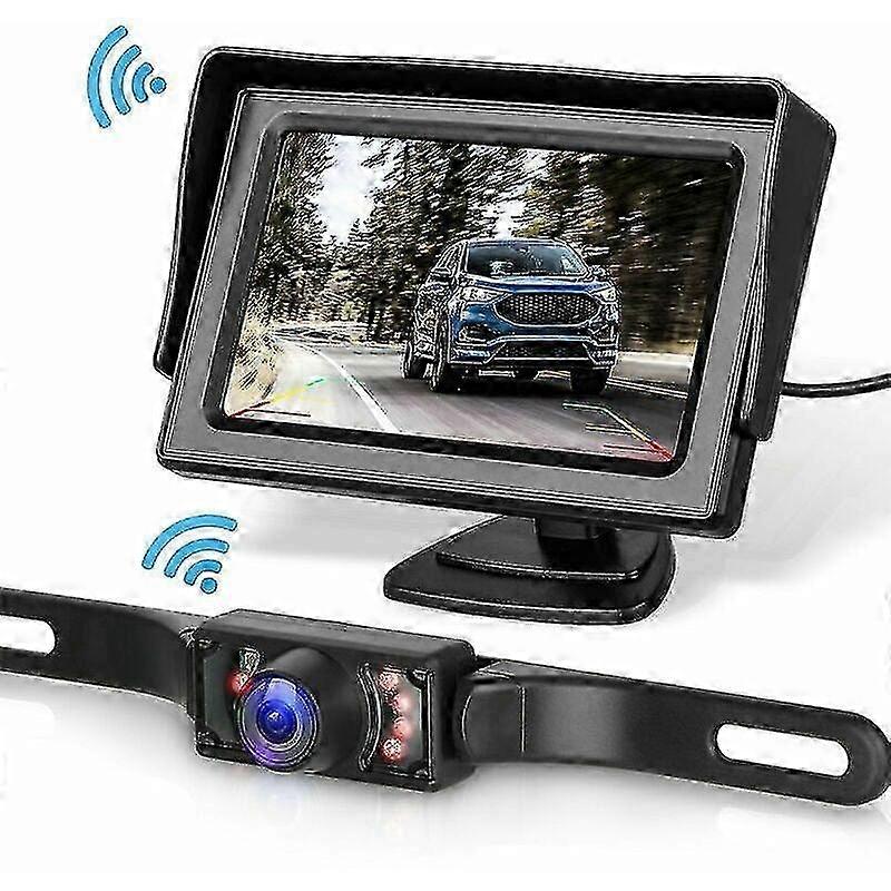 2025 Wireless Backup Camera System Kit for Car/Truck/Van/Pickup/Motorhome 4.3`` Monitor Rear View Backup System