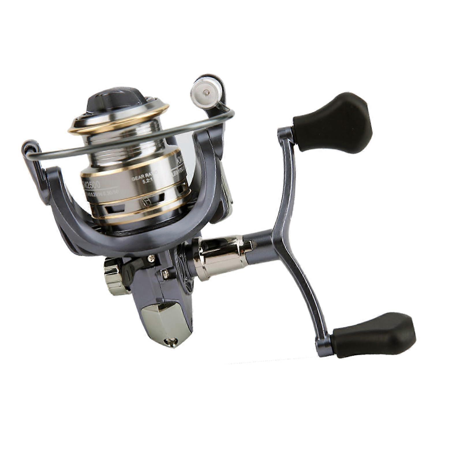 Metal Rotating Fish Roll with High Fat with Double Handle Arm Fishing Reel for Saltwater Freshwater Enthusiasts KM1000 KM1000