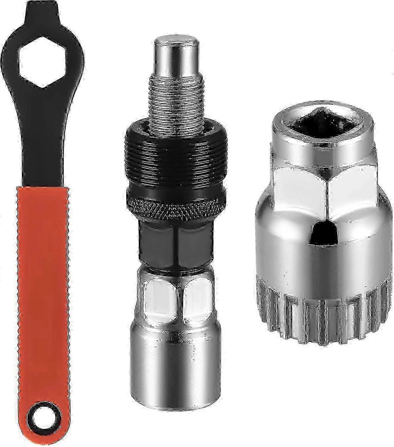 Bicycle Crank Puller & Bottom Bracket Tool Set with 16mm Wrench