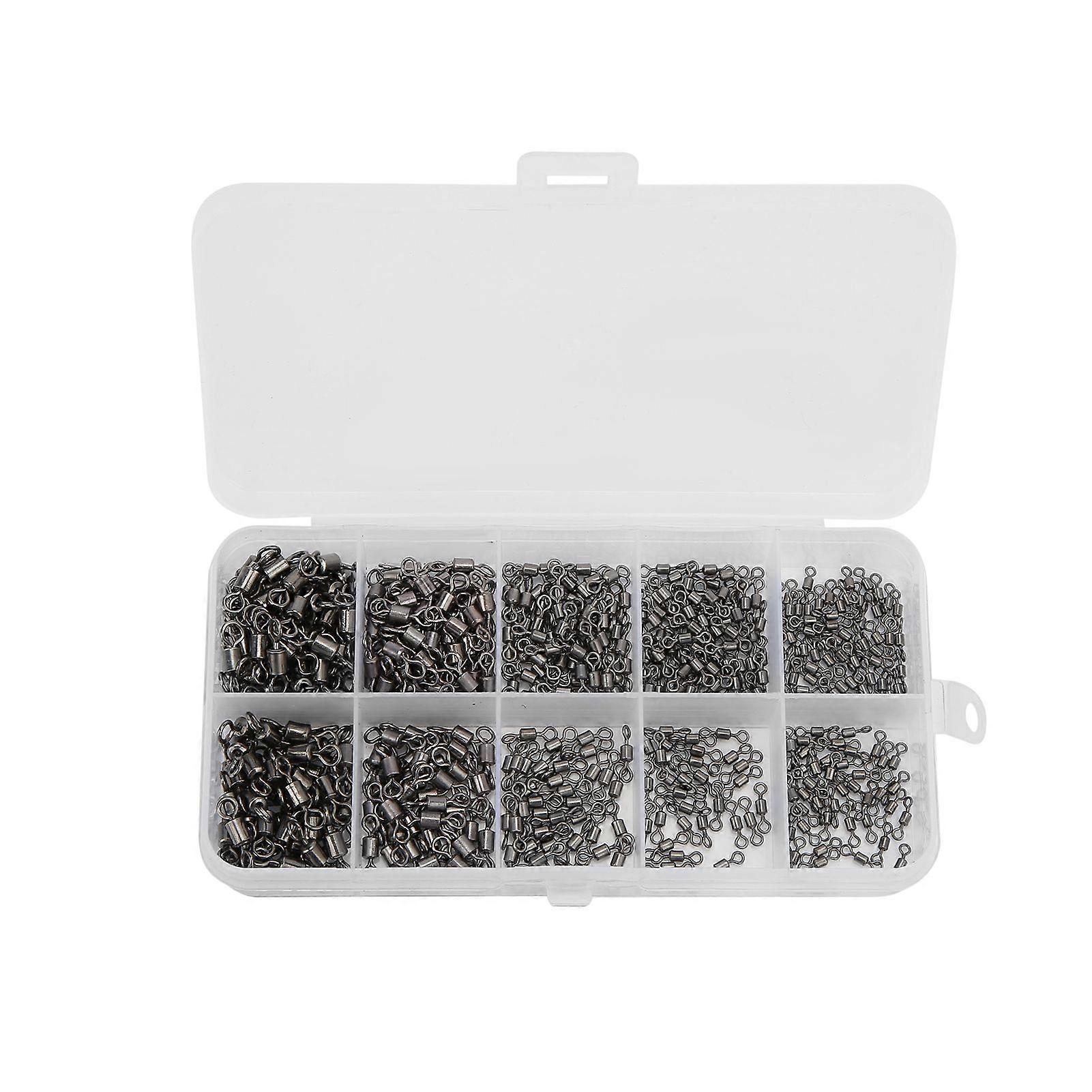 500pcs κυλώντας συνδετήρας γραμμών αλιείας ανοξείδωτου περιστρεφόμενων βαρελιών για το αλμυρό νερό