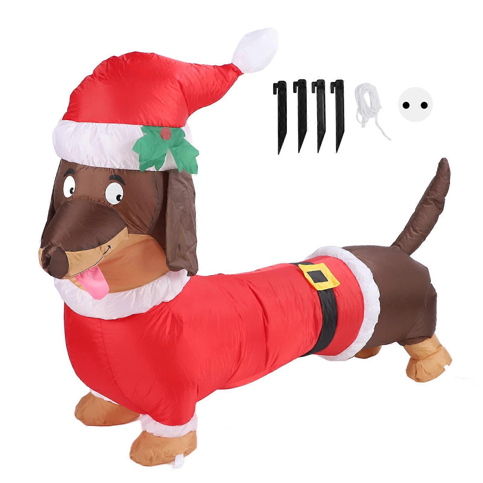 1.5m Light-Up Inflatable Dachshund for Christmas Decor with EU Plug (220V)