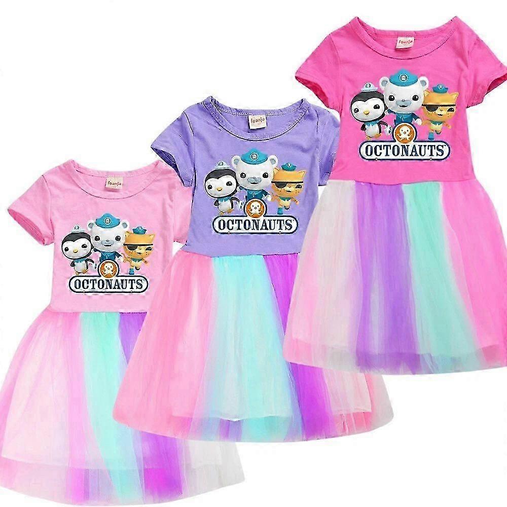 TV The Octonauts Kids Princess Rainbow Skirt Dress zZ