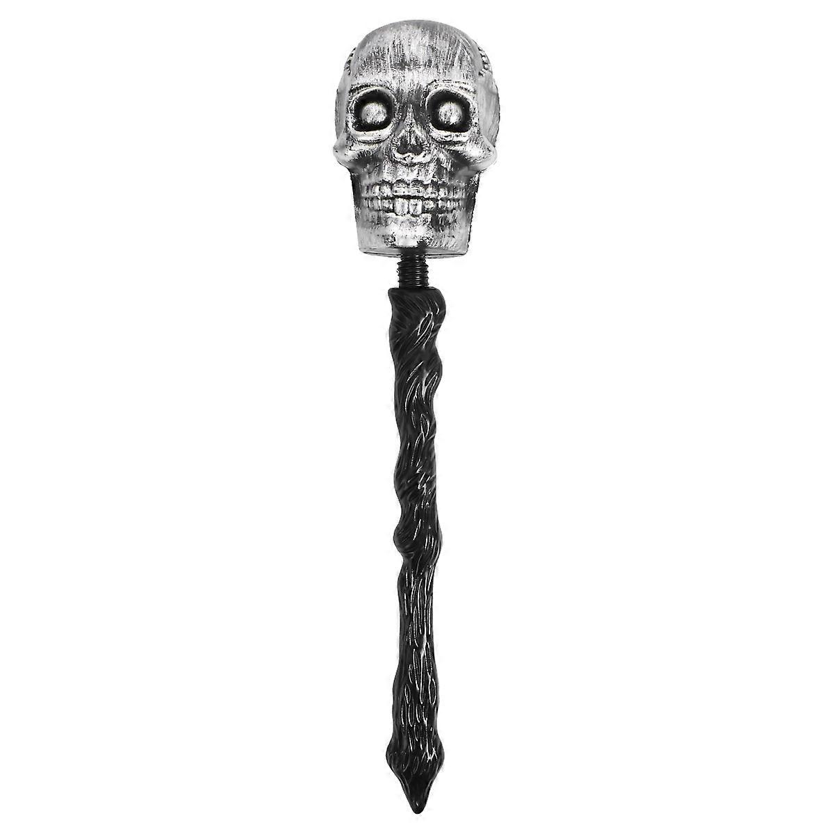 Cosplay Performance Toy Costume Accessory Screw-Threaded Rod with Ghost Head 55X12CM 1Set