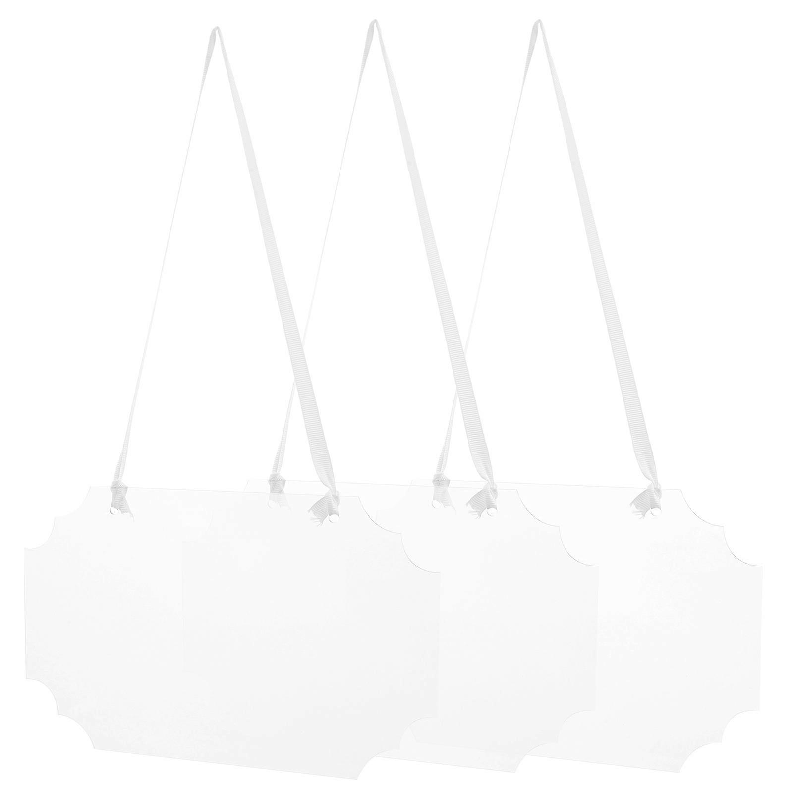 Mini Chalk Board Small Blackboard Diy Design Transparent Acrylic Information Transmitter For Home Use 3Pcs