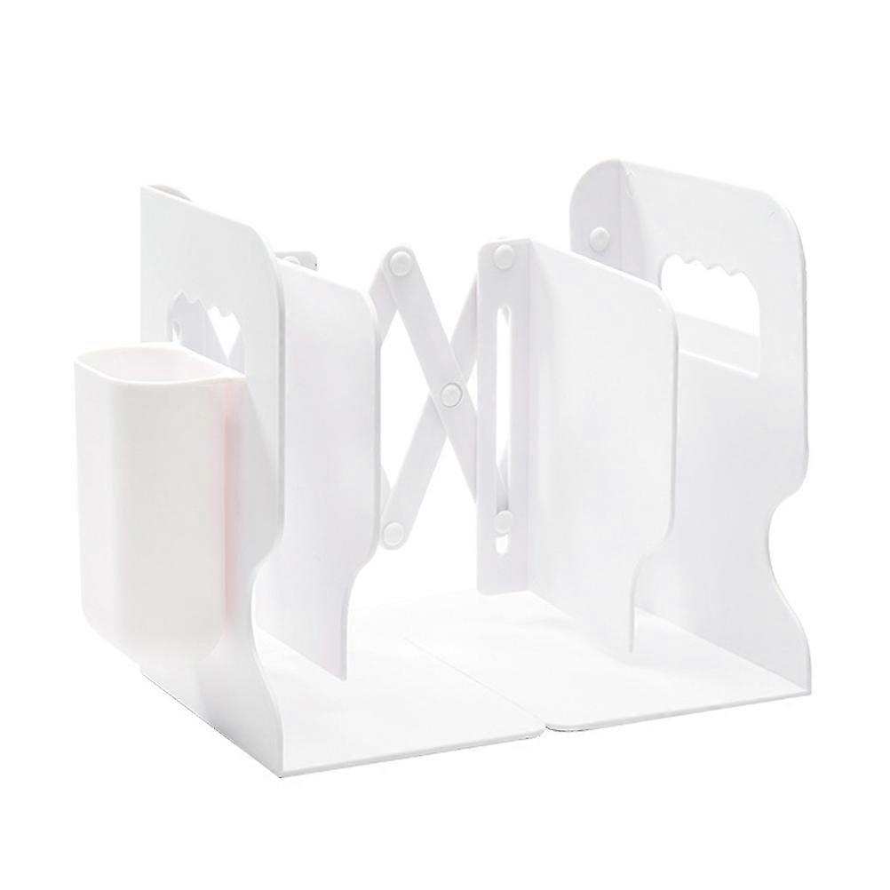 منظم كتاب قابل للطي قابل للسحب تصميم عملي حديث ABS أبيض 21.5X19X12CM 1 مجموعة