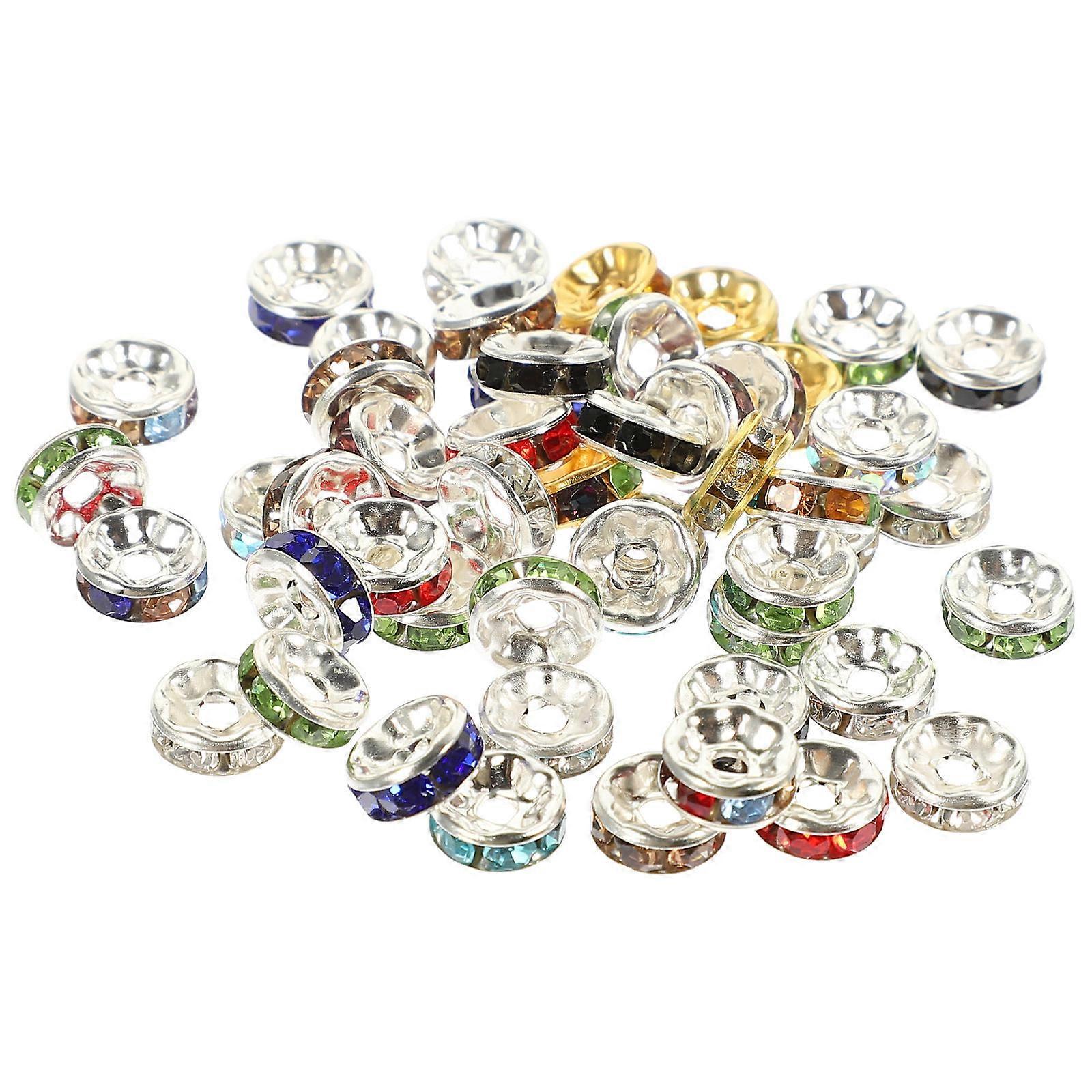 Jewellery Making Beads Spacer Charm Beads For Handmade Craft Projects Assorted Color 0.8X0.8Cm Rhinestone 300Pack