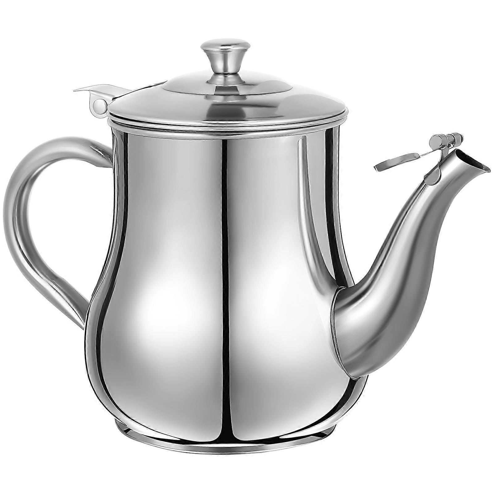 Container For Cooking Grease Oil Filter Pot With Strainer 430Ml Stainless Steel Round Style 1Pack