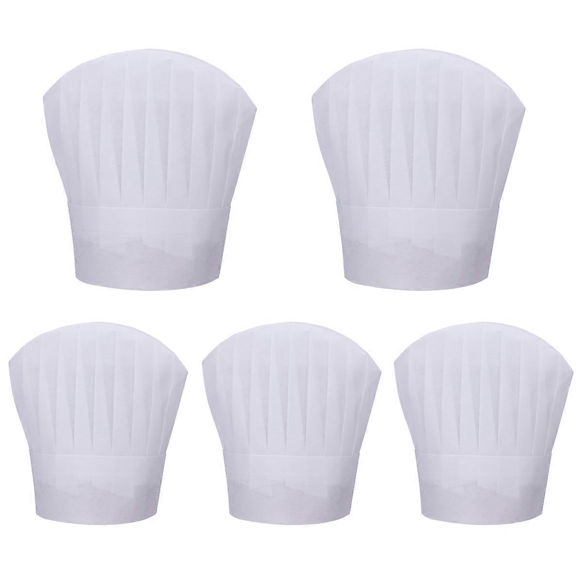 Cooking Cap Chef Hats Kitchen Chef Hat Baking 29X29X0.1CM 5Pcs