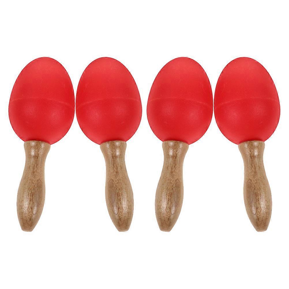 Plastic Maracas Egg Music Shaker Hand-Eye Coordination Musical Experience 2Pairs