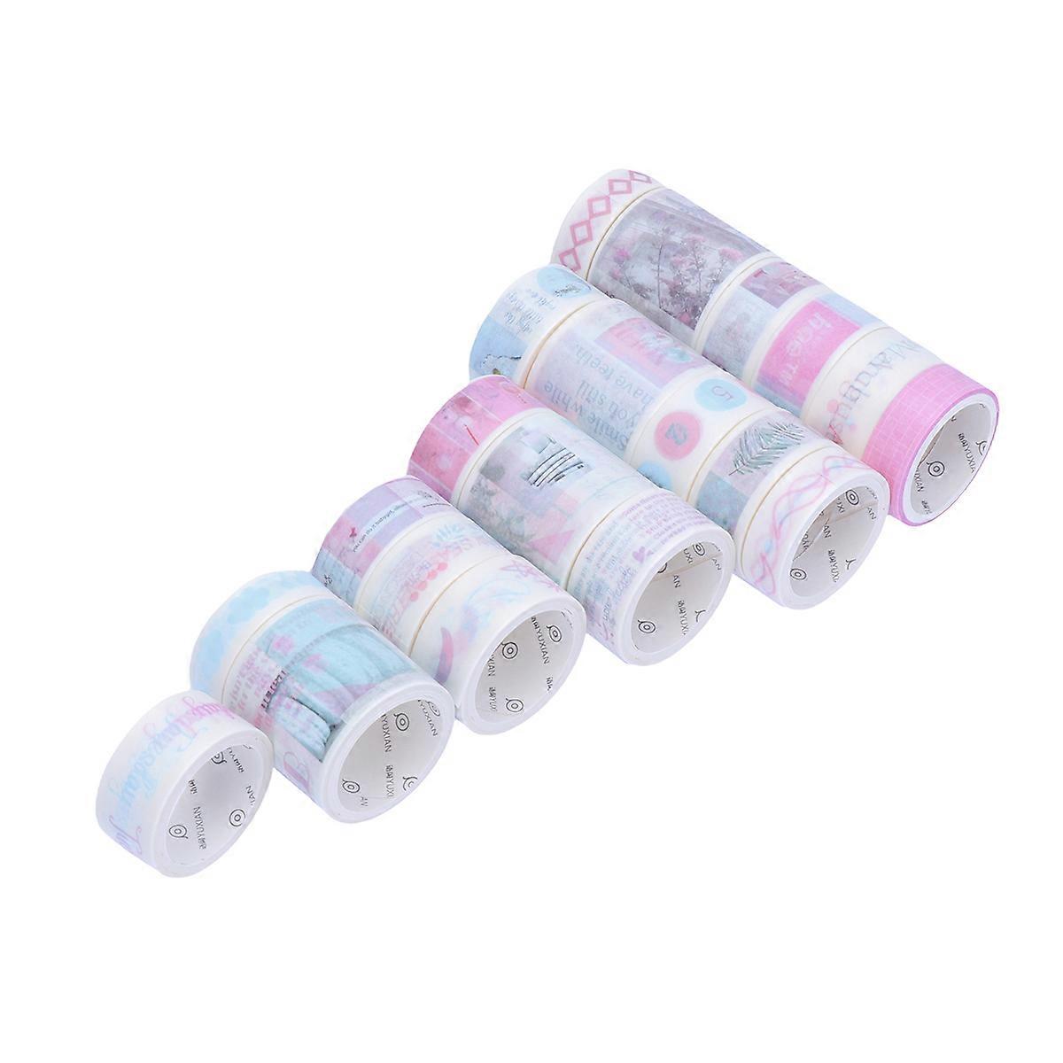 Wrapping Paper Tape Washi Paper Tapes Adhesive Decorative Square Rolls Northern Europe Planners present Wrapping Assorted Color 13.7*9.3cm 20 Roll Set