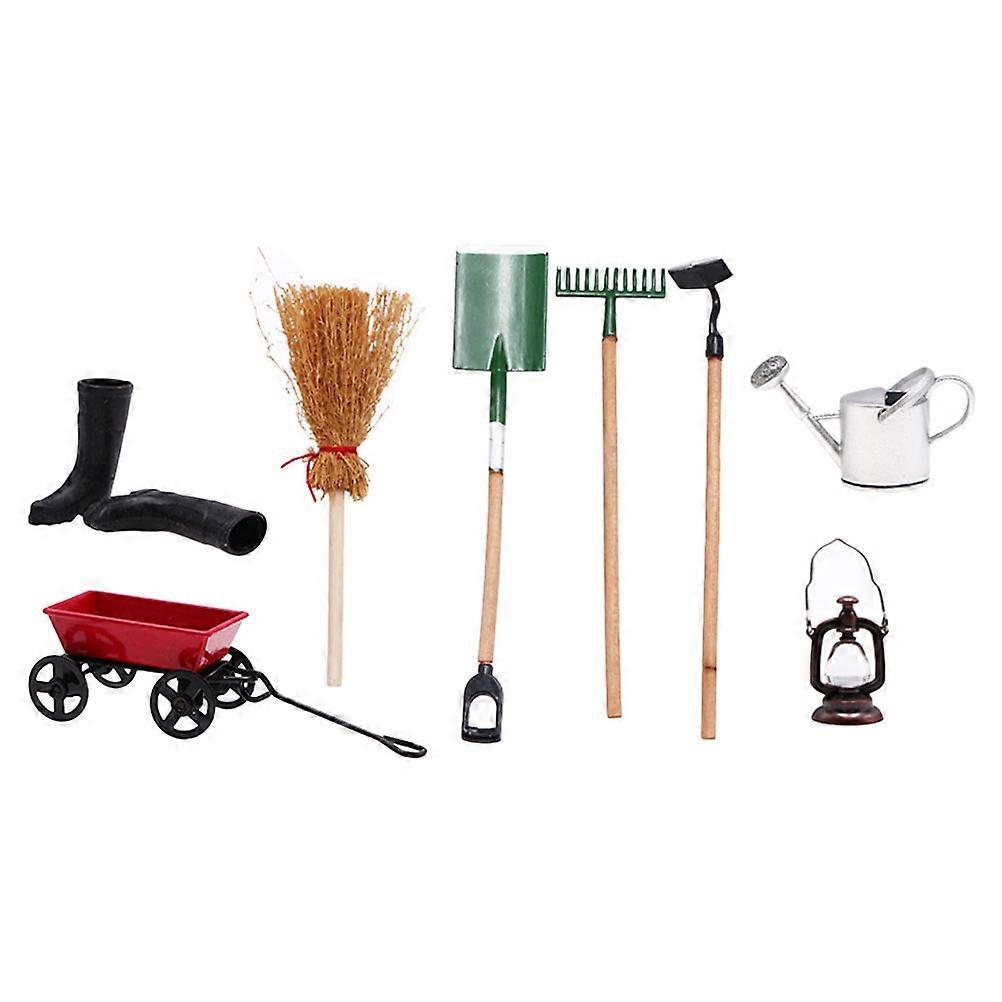 Mini House Ornament Miniatures Miniature Gardening Tools Collectors Miniature House Setup Assorted Color 1Set