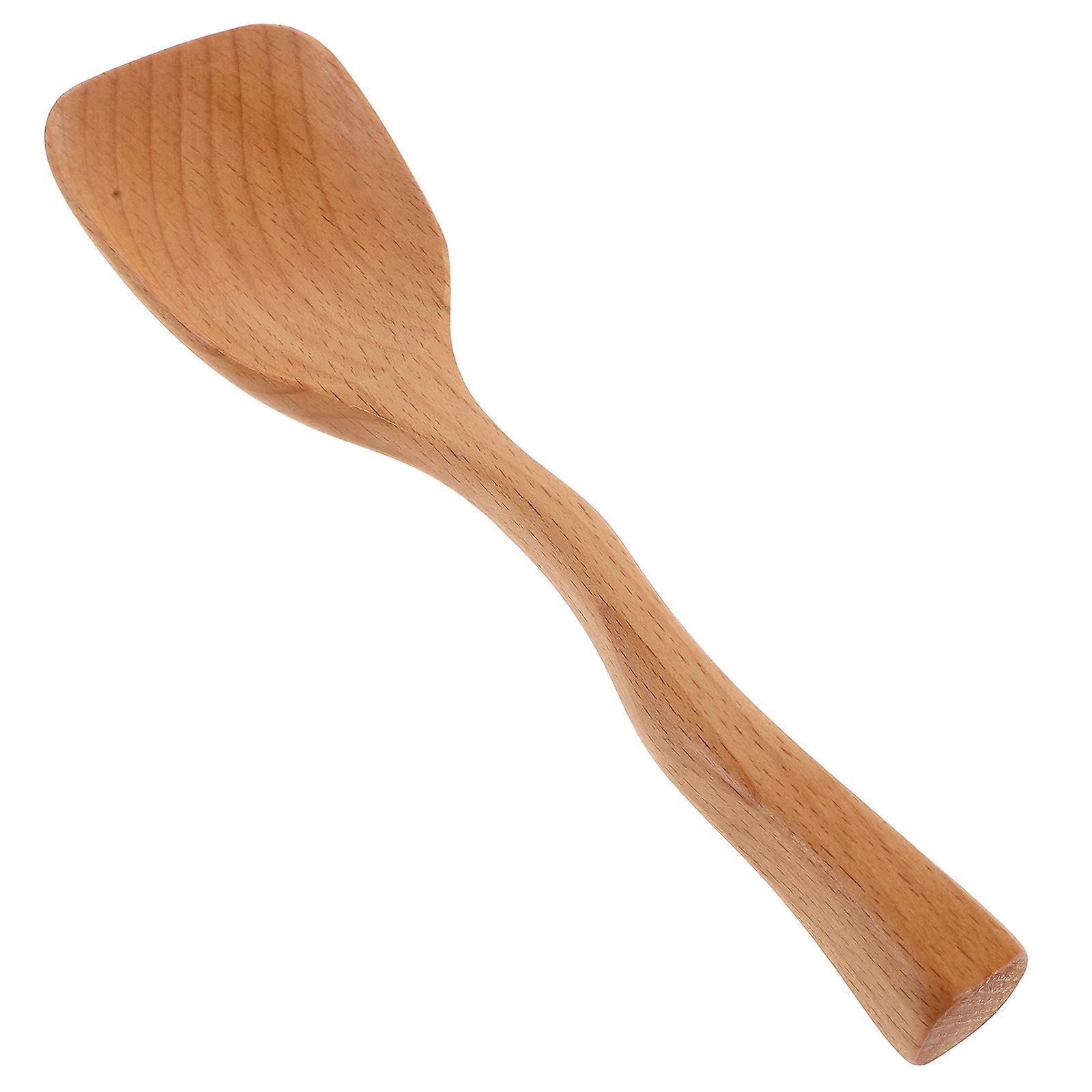 Rice Scooper Paddle Wooden Rice Spoon for Cooking Non-Stick Stirring Minimalist Design 1Pcs