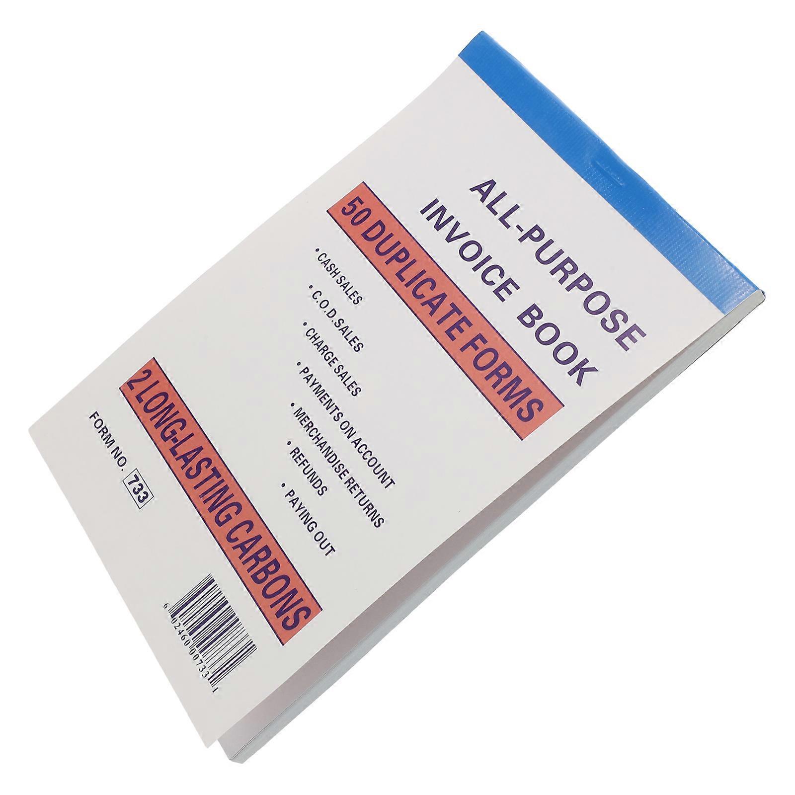Order Book for Small Business Invoice Book Record Keeping Rectangular Multicolumn Design White 21.00X14.50X1.00CM 1Pack