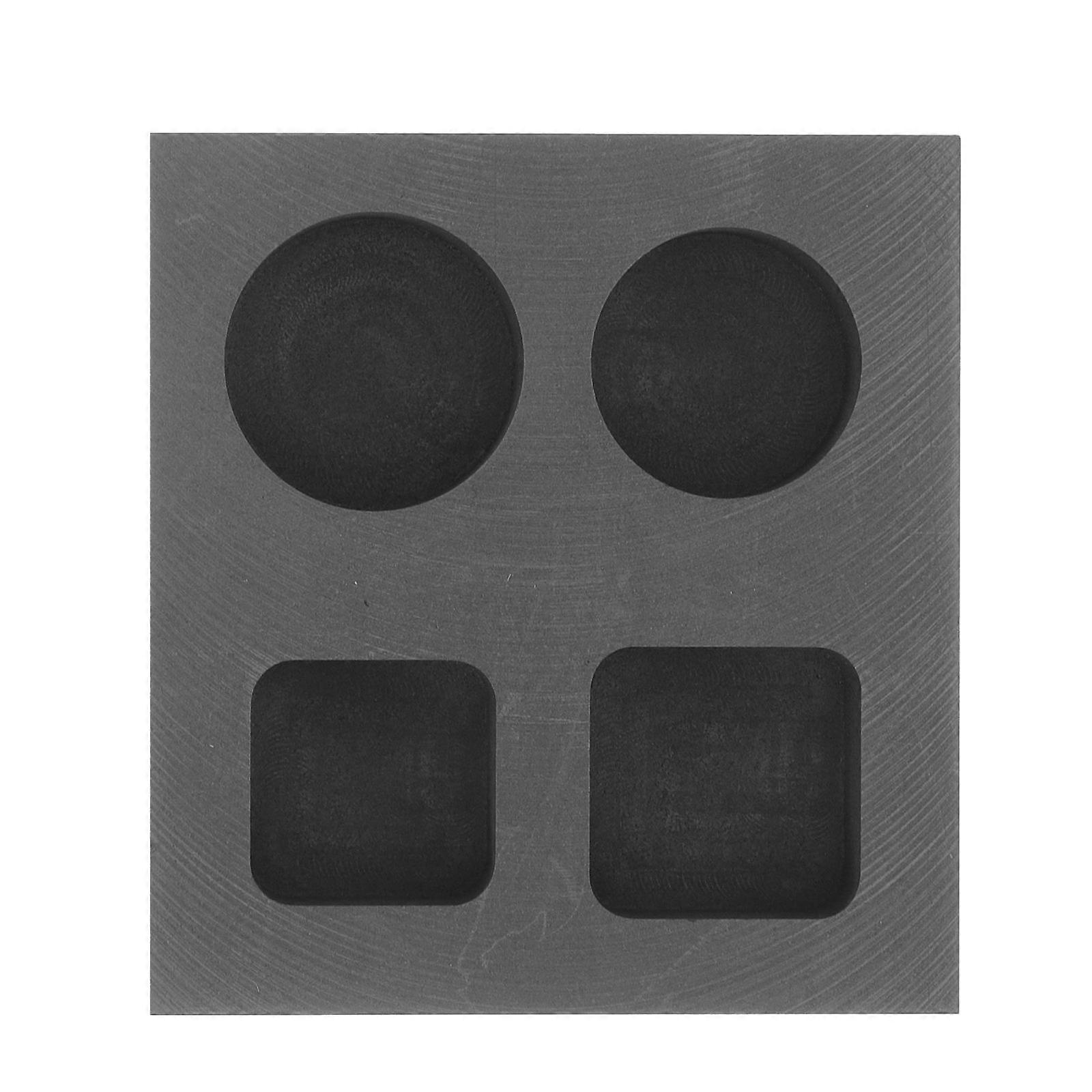 Silver Melting Kit Graphite Ingot Mold For Gold Silver Refining 6.50X6.00X1.50CM 1Pack