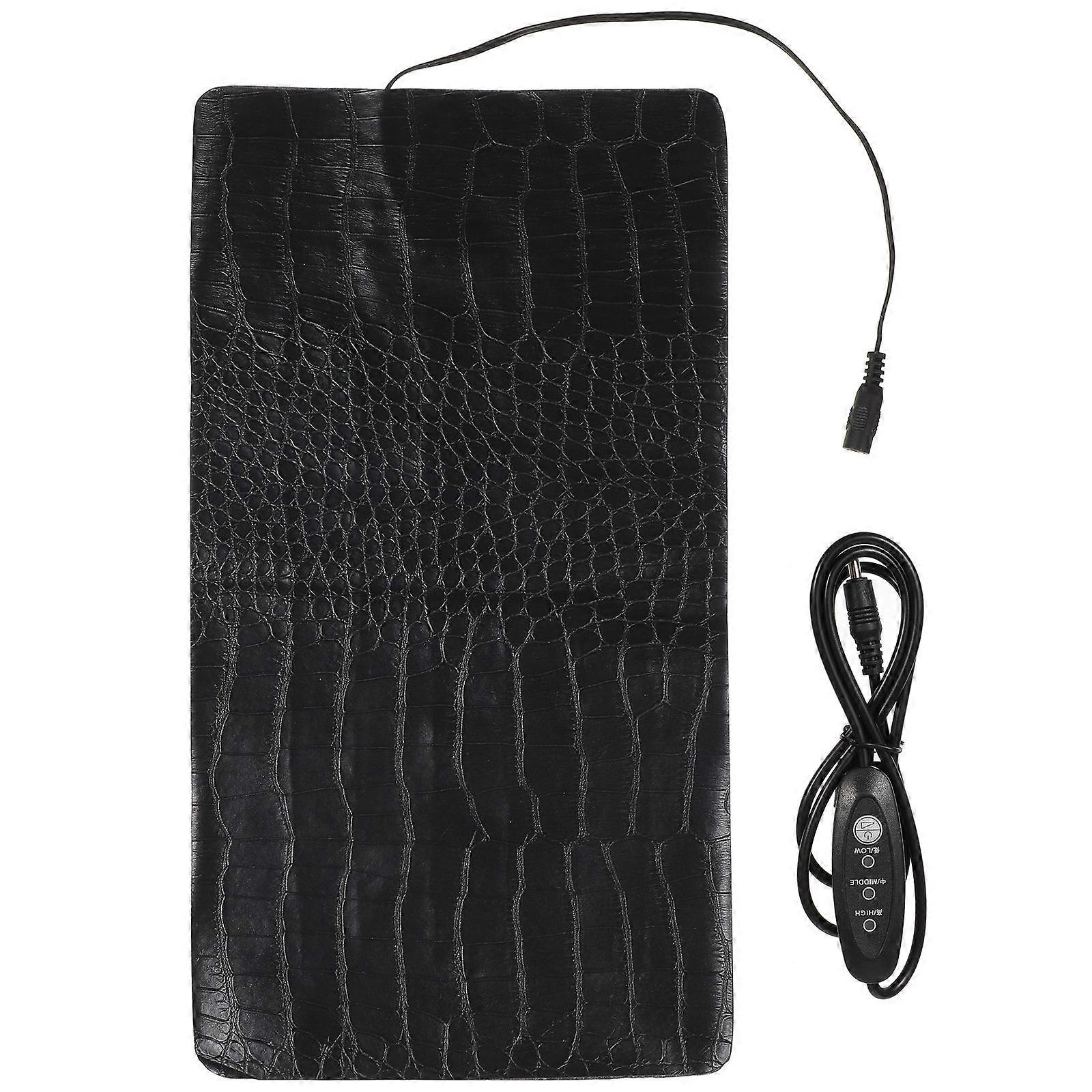 Usb Powered Pet Heating Pad Reptile Pet Heating Cushion 3 Gears Heater Pad Pet Supply Black Color Indoor Use 1Pcs