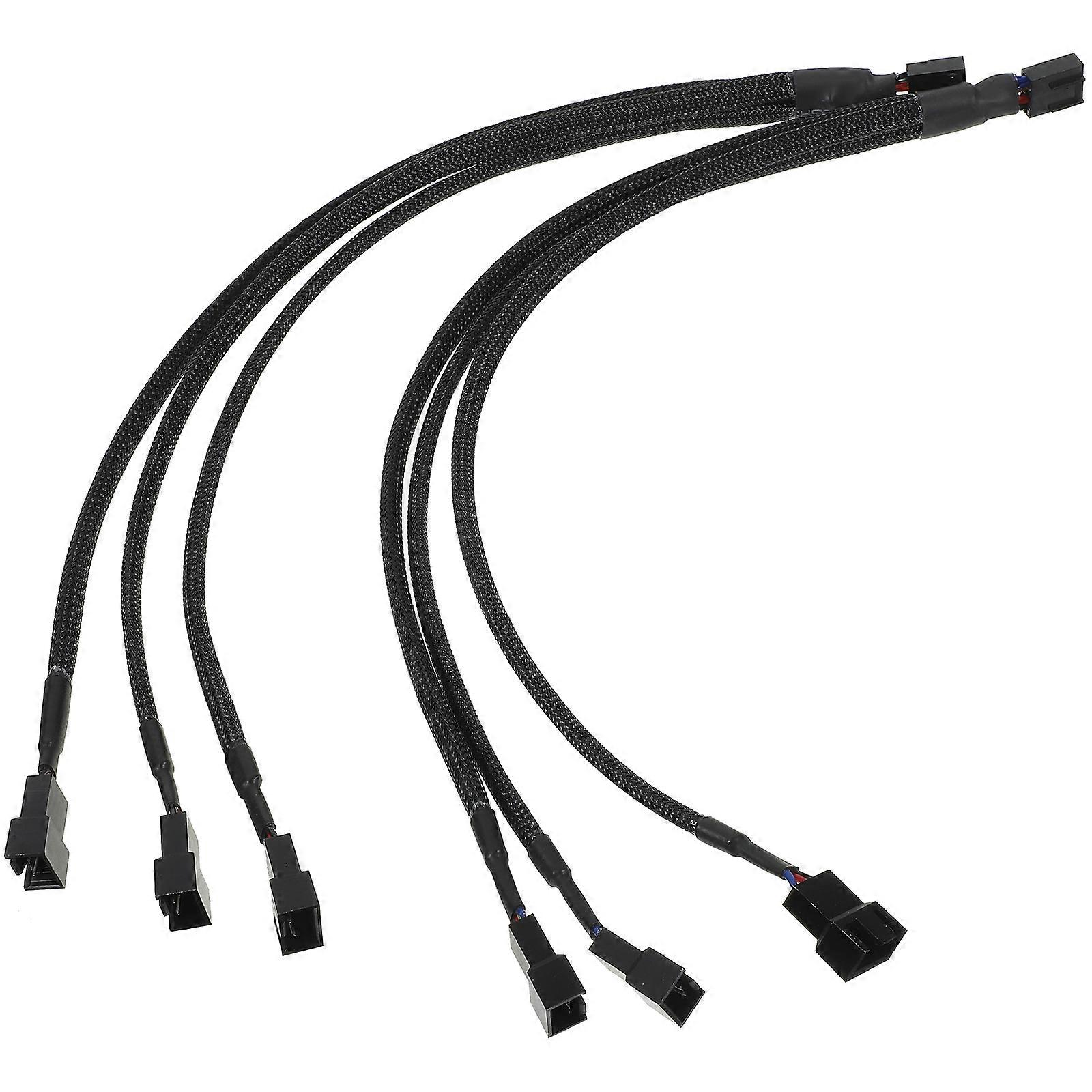 2pcs Pin PWM Fan Splitter Cable for PC Cooling Fans – Easy Installation, Efficient Heat Dissipation, Compatible with Computer Cases