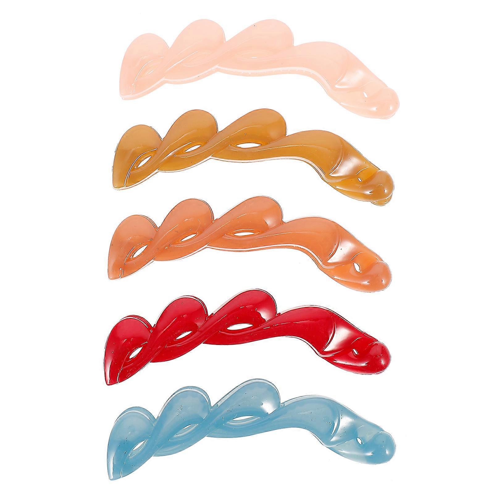 Bannana Clips Για Μαλλιά Απλό Σχέδιο Χακί Μείνετε στη Θέση Όλη Ημέρα 10.5*1.8*1cm Γυναικεία Αξεσουάρ 5Pcs