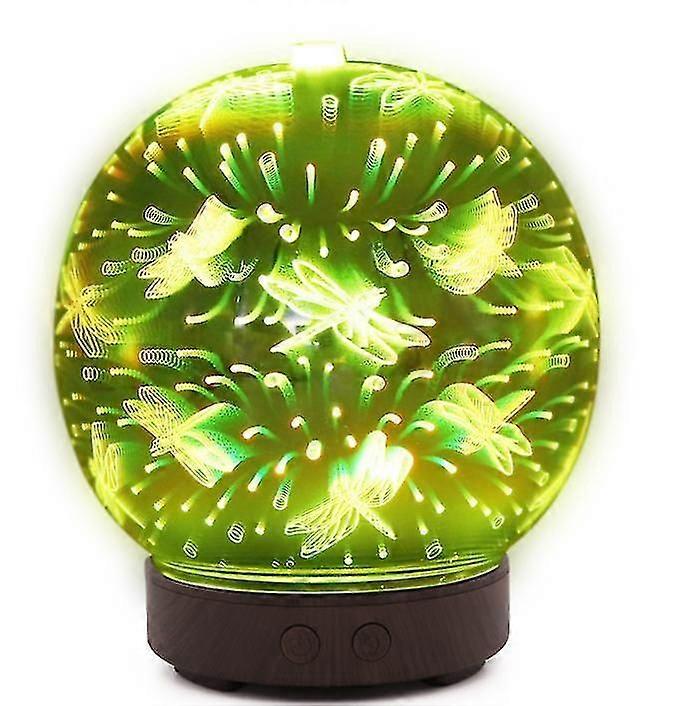 3d Firework Glass Essential Oil Aroma Diffusore Led Umidificatore ad ultrasuoni
