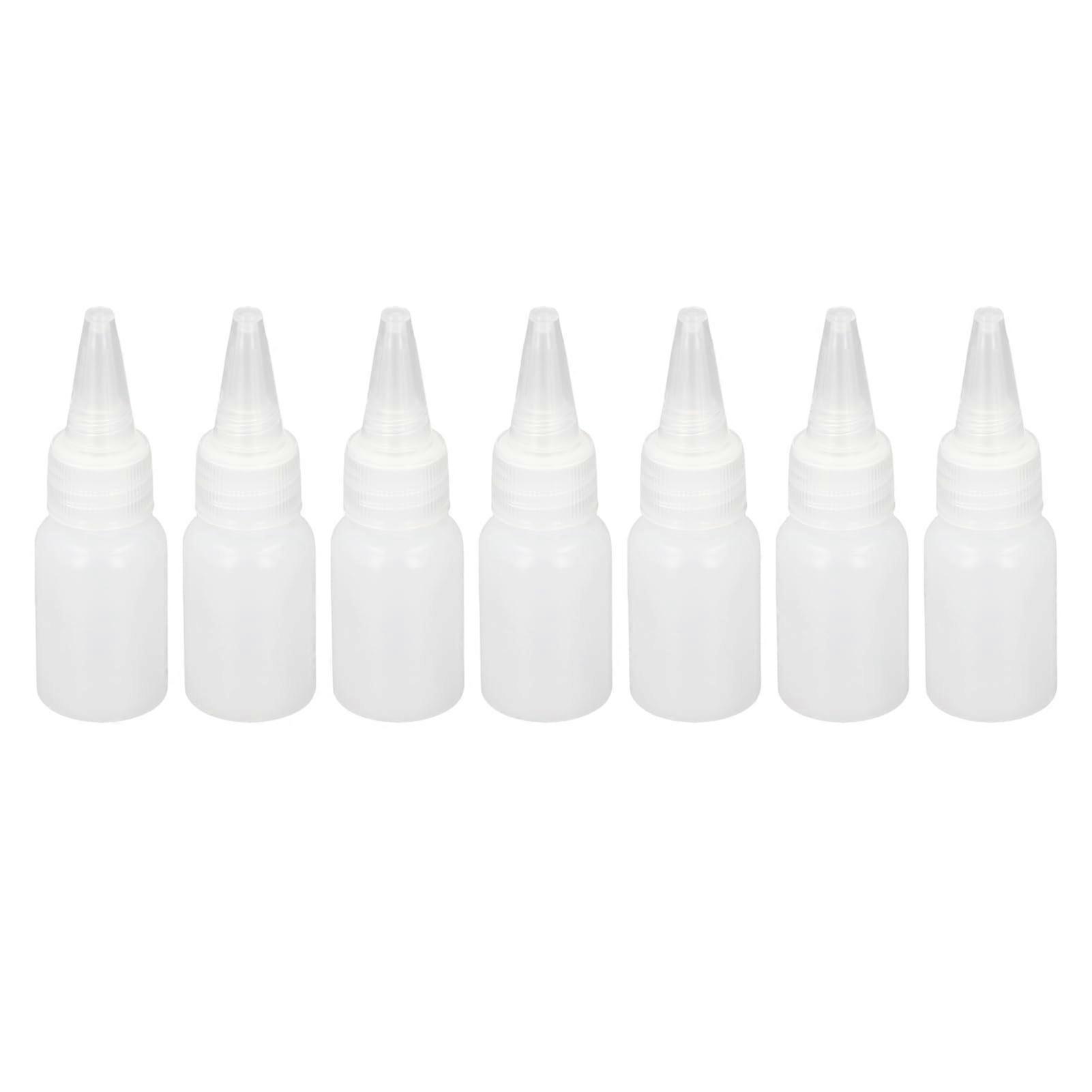 Squeeze bottles, 20ml, transparent, with scale, tip cap, for spices, sauces, oils