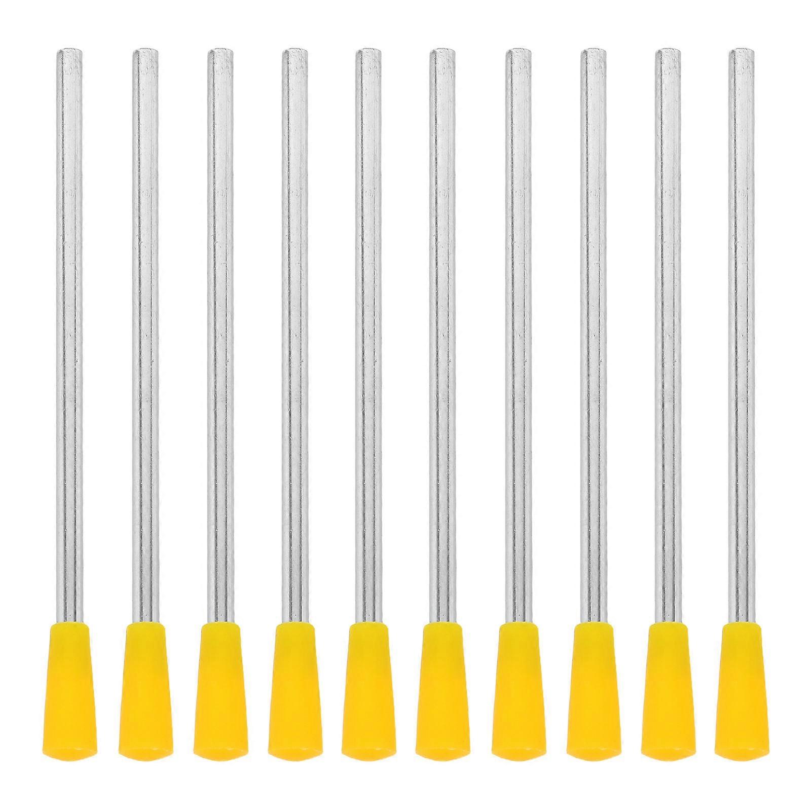 Triangle Rhythm Stick Chime Bell Mallet Metal Material Signaling Dinner Time Metallic Finish For Musicians Teachers Families 10Pcs