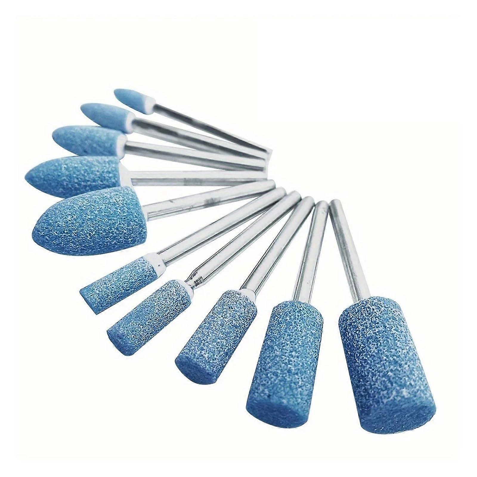Schleifkopf 10 pieces grinding polishing heads for rotary tools, tools for jewelry making (Blue)