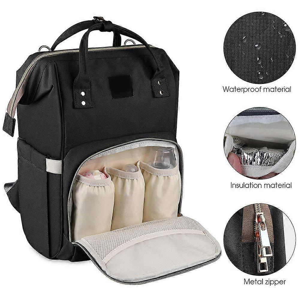 حقيبة ظهر للحفاضات - تيسنت متعددة الوظائف للسفر باك - 1 أسود