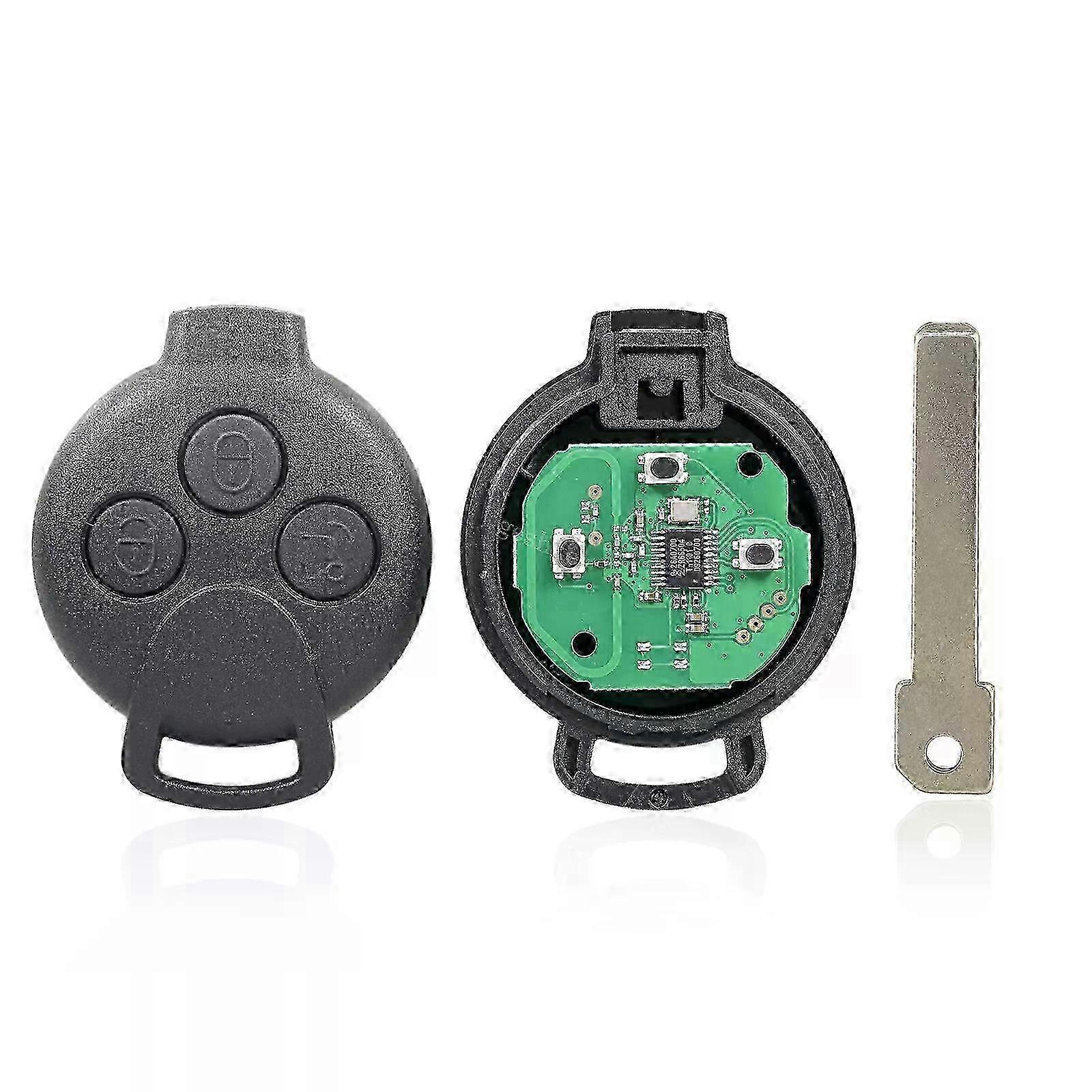 For 2007 - 2015 Smart Fortwo 451 3-button remote key 434MHz PCF7941 chip hwy