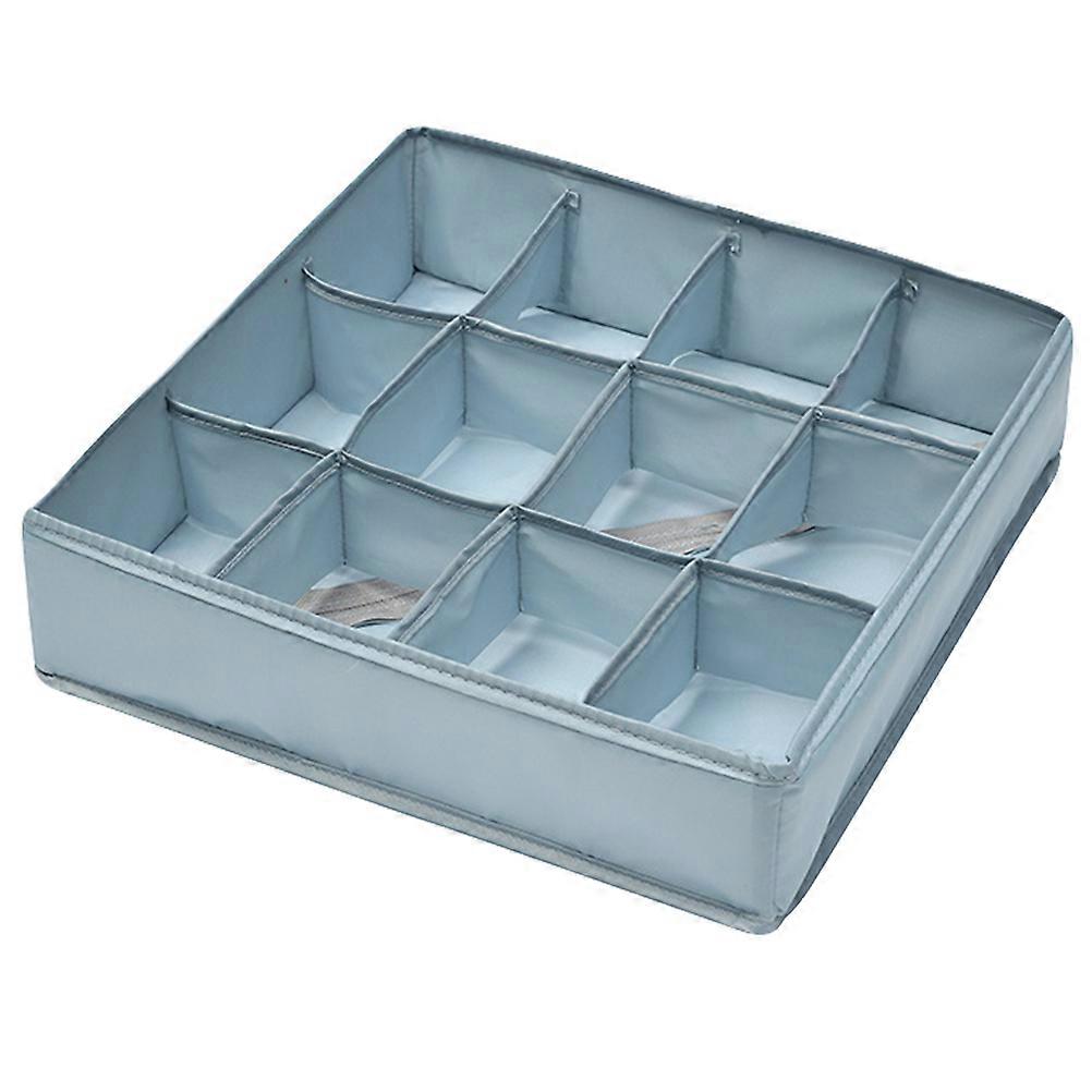 Foldable Cell Underwear Storage Organizer Box for Socks and Space Saving Divider Bin for Home Closet in Grey