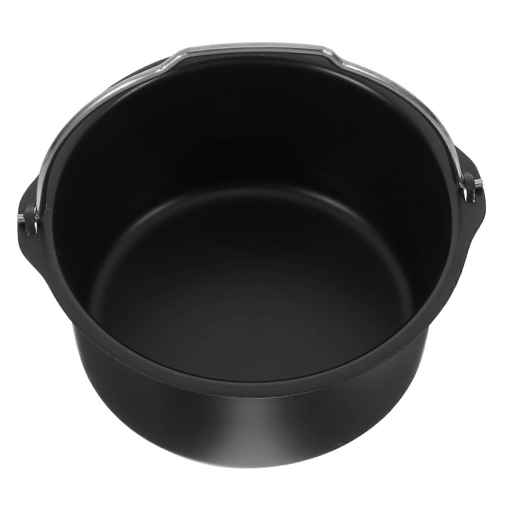 Round Air Fryer Baking Basket Non-Stick Cake Pan Food-Grade Material Versatile Cooking Accessory for Frying and Roasting