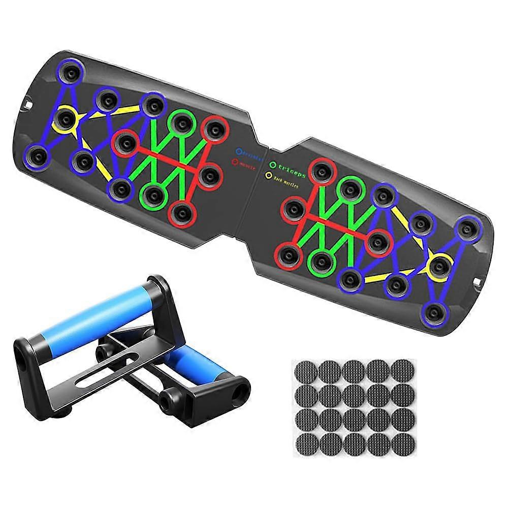 Foldable Ultra Push Up Board Bracket Board Multifunctional Arm Abdominal Training System with Stand Fitness with Resistance Band Training Device