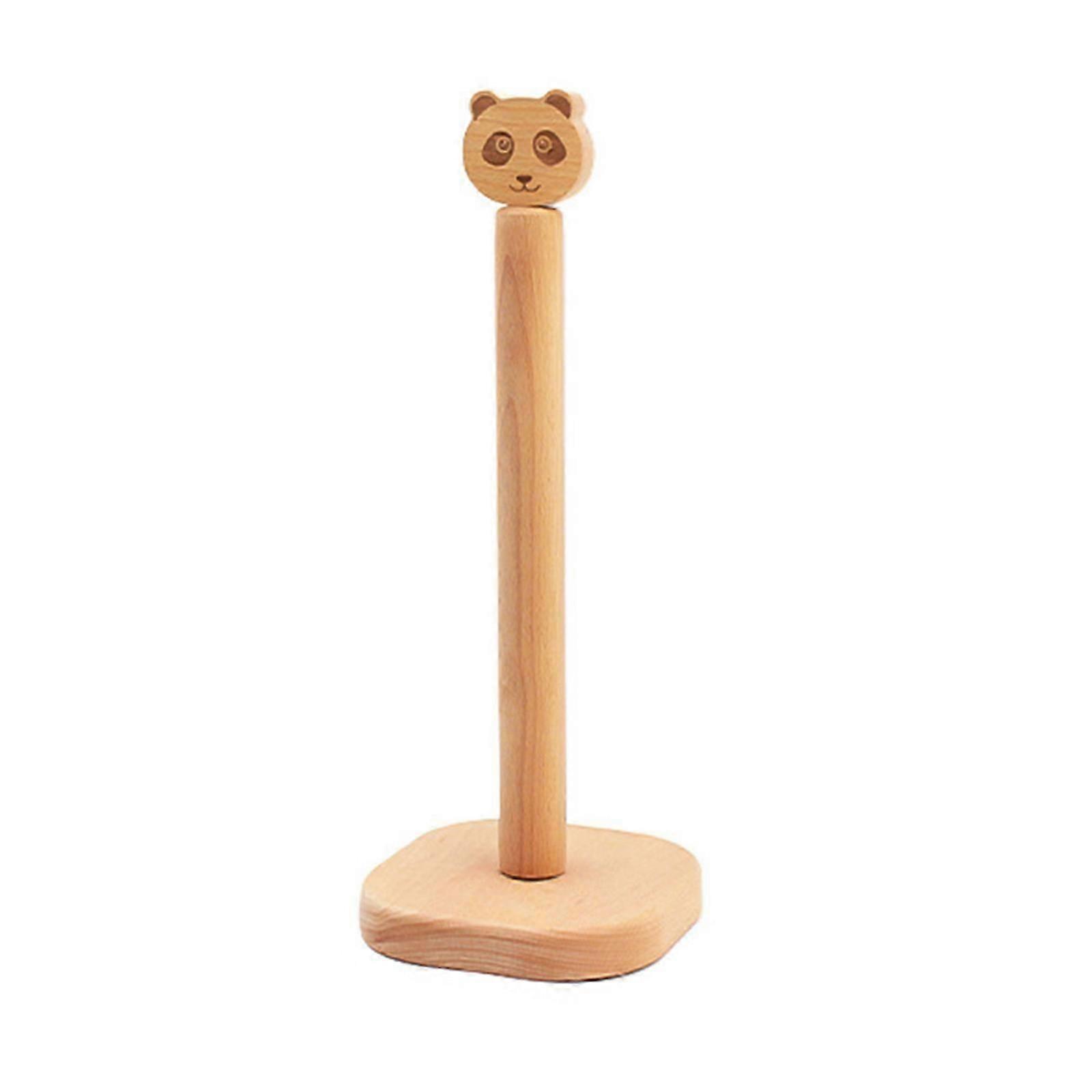 Holder Paper Base Vertical Rack Towel Style Standing For Tissue Home Round Organizer Kitchen Stand Wooden Animal Bathroom Cartoon Wood Countertop