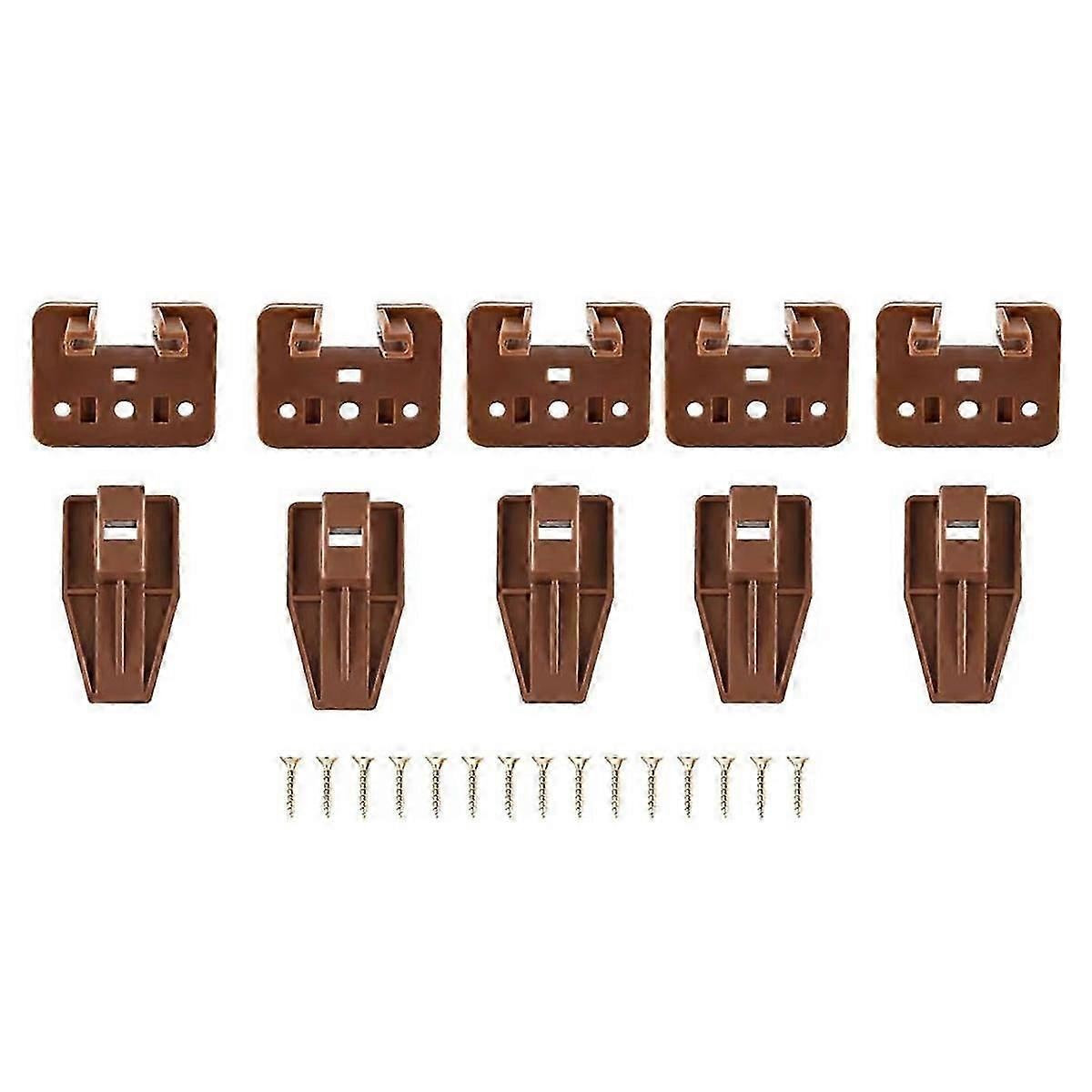 Track Guides Drawer Track Guide and Glides, 5 Sets of Dresser Center Mount Plastic Drawer Slides Fit Edition 0630