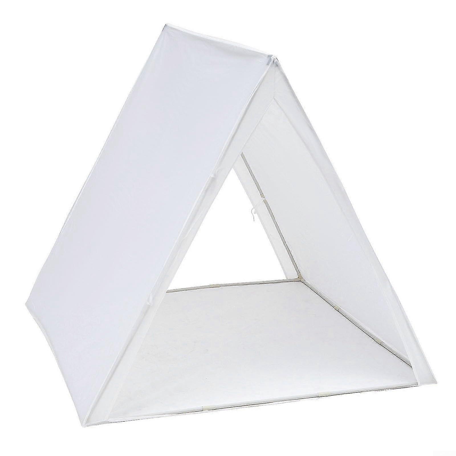 Kinder Indoor Play Tipi Tent Portable Foldable Canvas Playhouse with Reinforced Frame for Kids Activity Center White