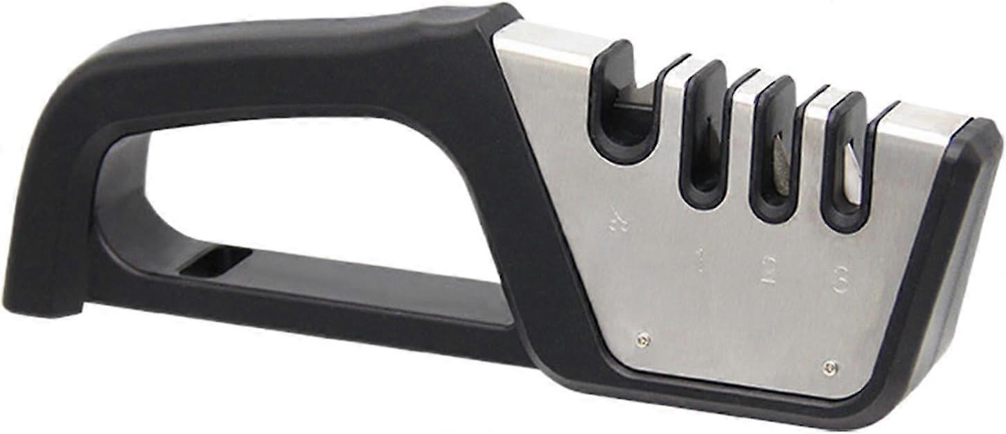 Knives Sharpener, Scissors Sharpener, Kitchen Tool Sharpener, Safe Manual Sharpening Tool with Protective Cover