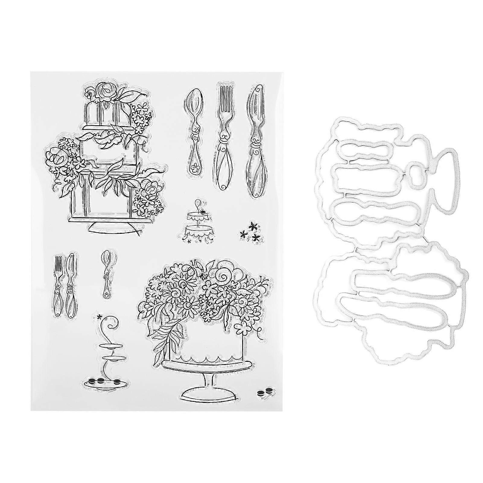 2025 Latest Model  Transparent Stamp TPR Embossed Scrapbook Tableware Pattern