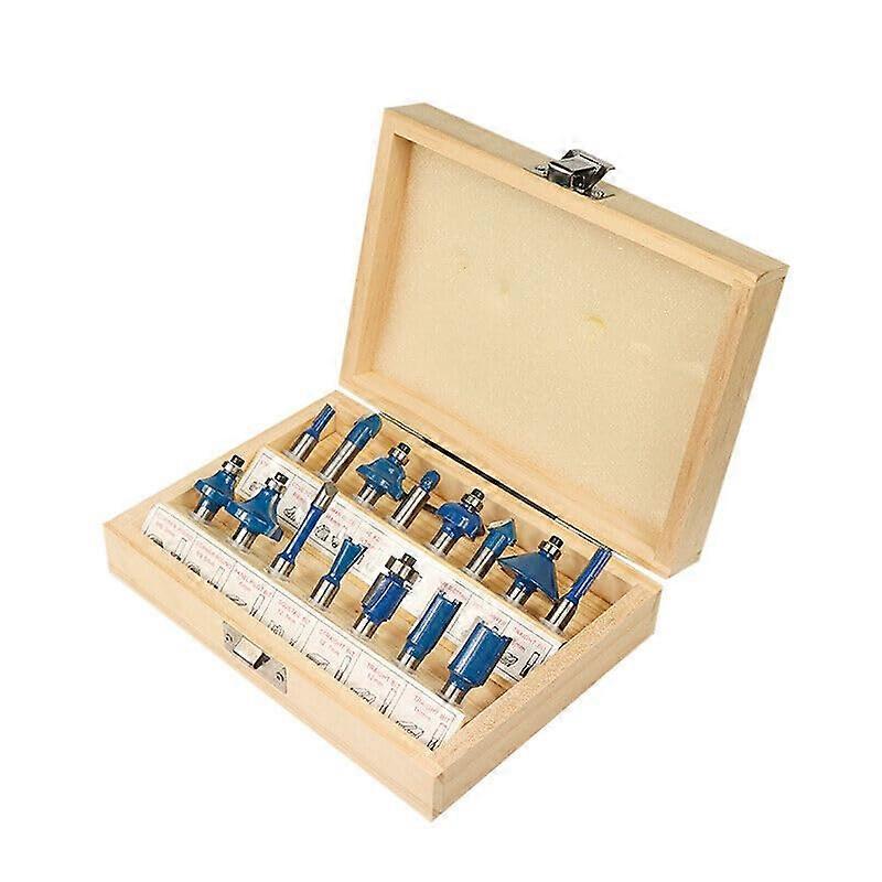 15Piece Router Cutter Set HM, 8 mm Shank Bit in Wooden Case