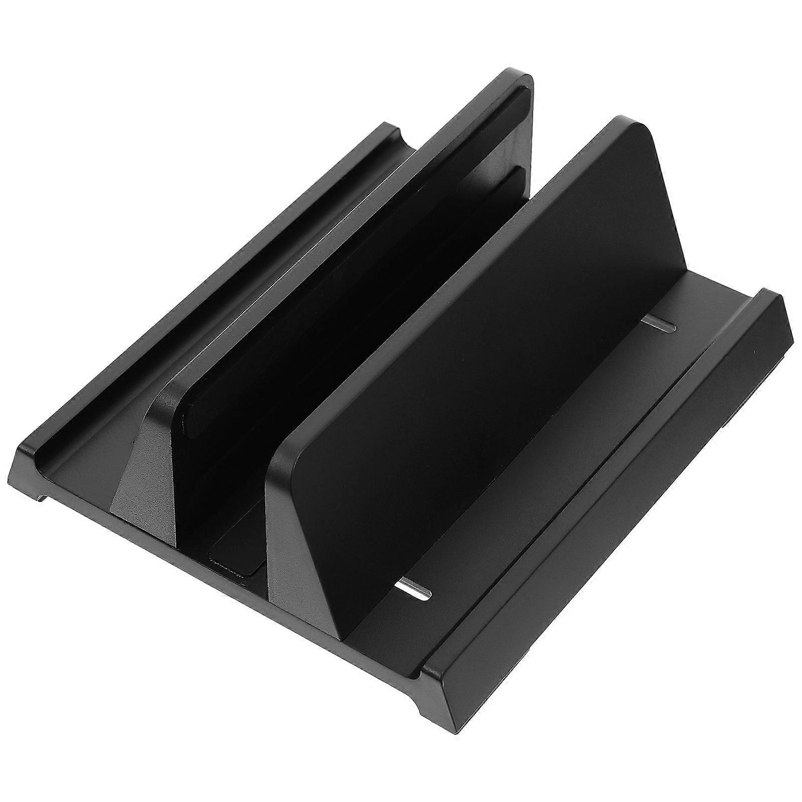 Vertical Laptop Stand 16.5X13.5CM Black Space-saving Abs Material For Professionals 1Pcs