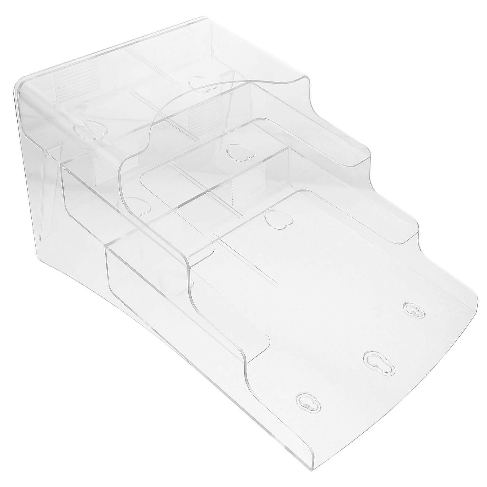 حامل مجلة عرض كتيب مستطيل تصميم أنيق شفاف 32.50X23.50X17.30CM عرض 1Pack